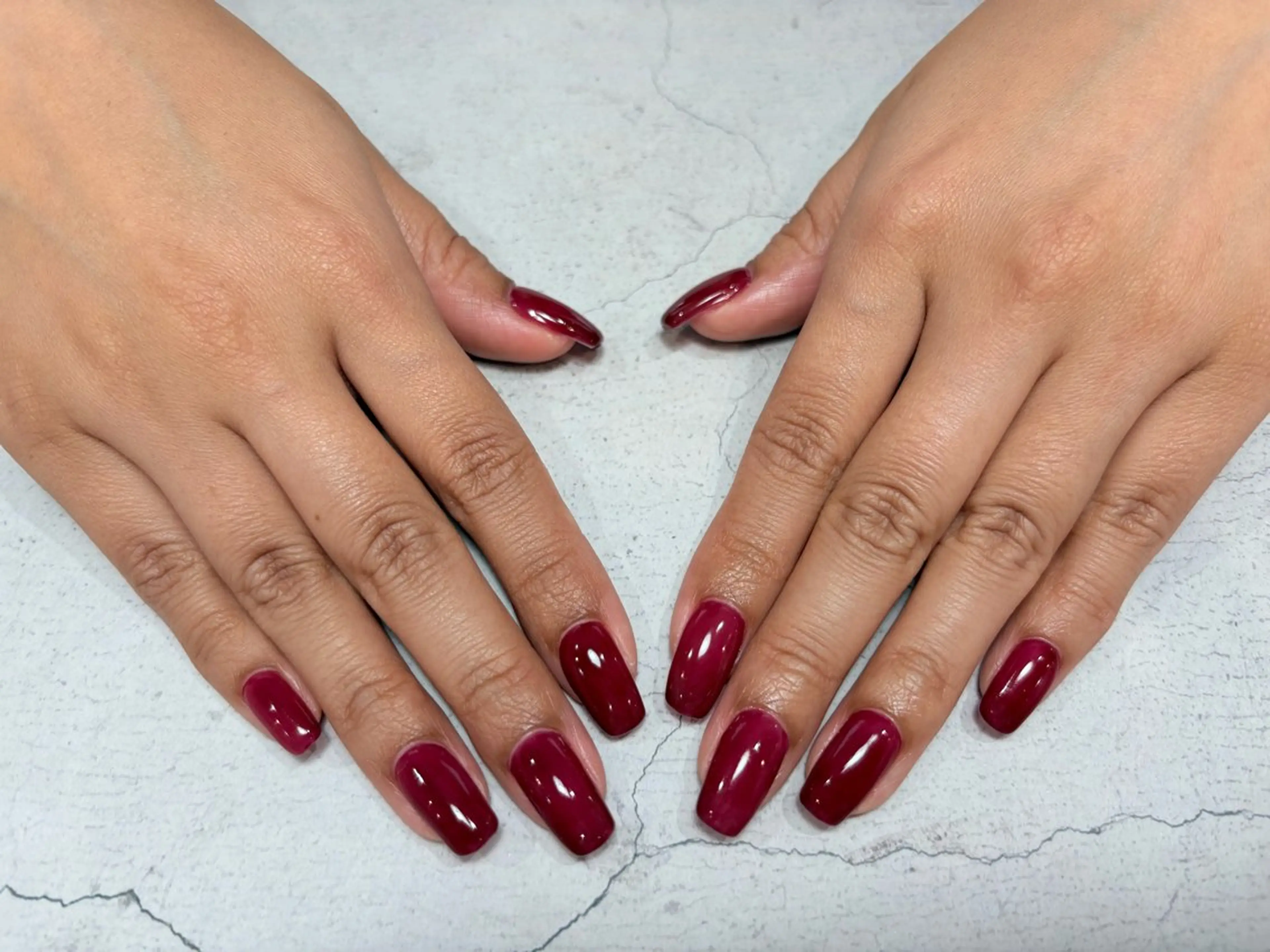 ネイル ボルドー ハンドネイル Plus 3rd/ Ayakaのネイルデザイン