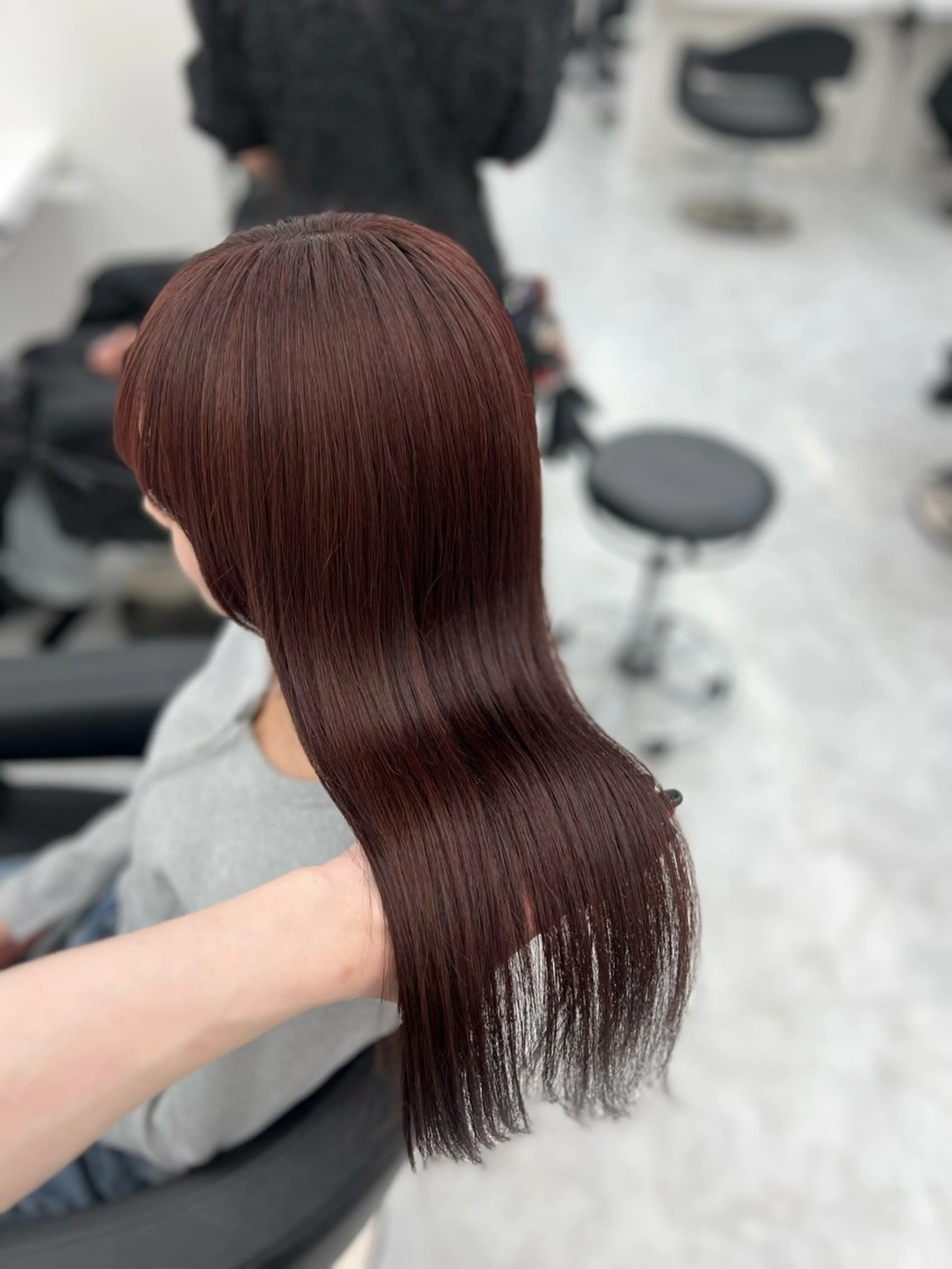 セミロング カラー ヘアカラー トリートメント ヘッドスパ ダブルカラー特化💖 韓国ヘア💖りくのヘアスタイル