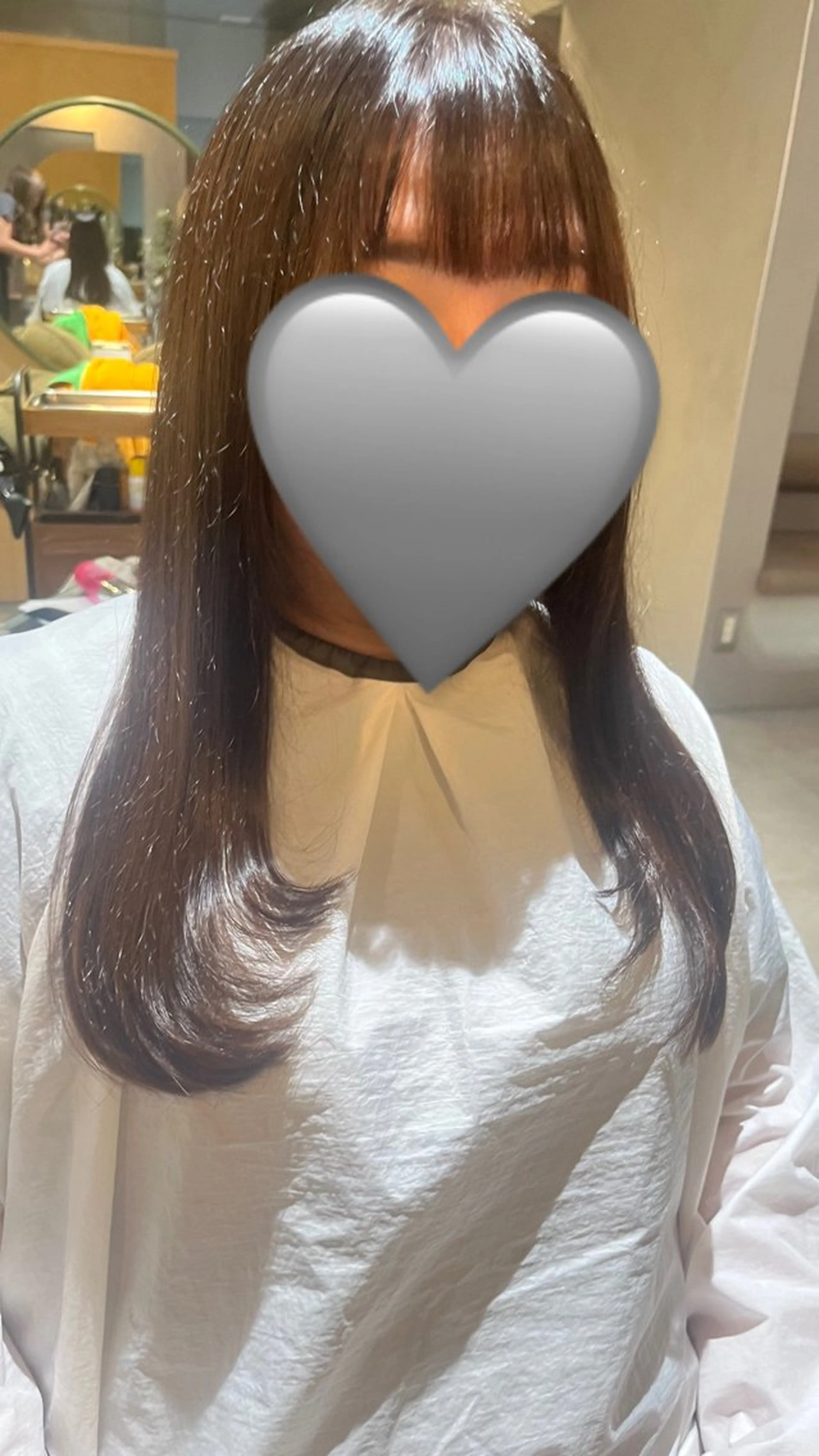 ロング 顔周りカット レイヤーカット 中屋 日和のヘアスタイル