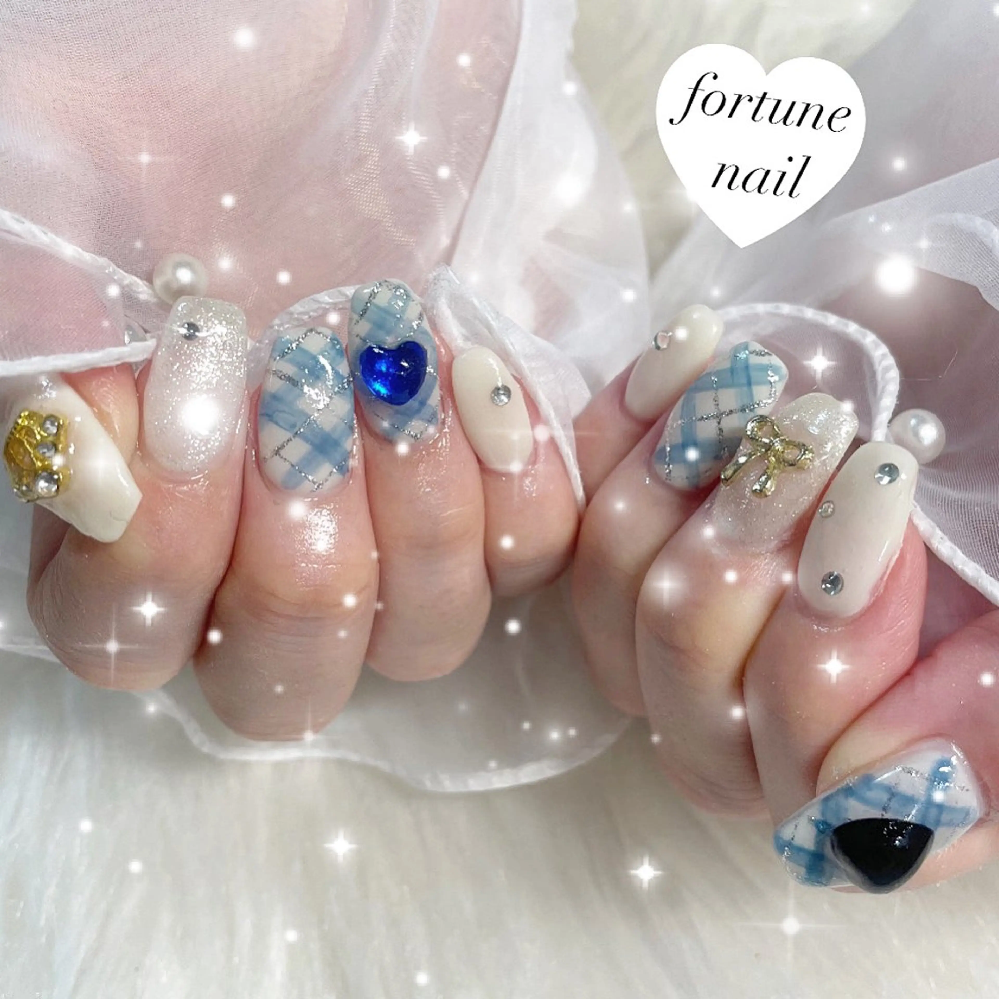 ネイル ハート バレンタイン 💎saori 💎のネイルデザイン