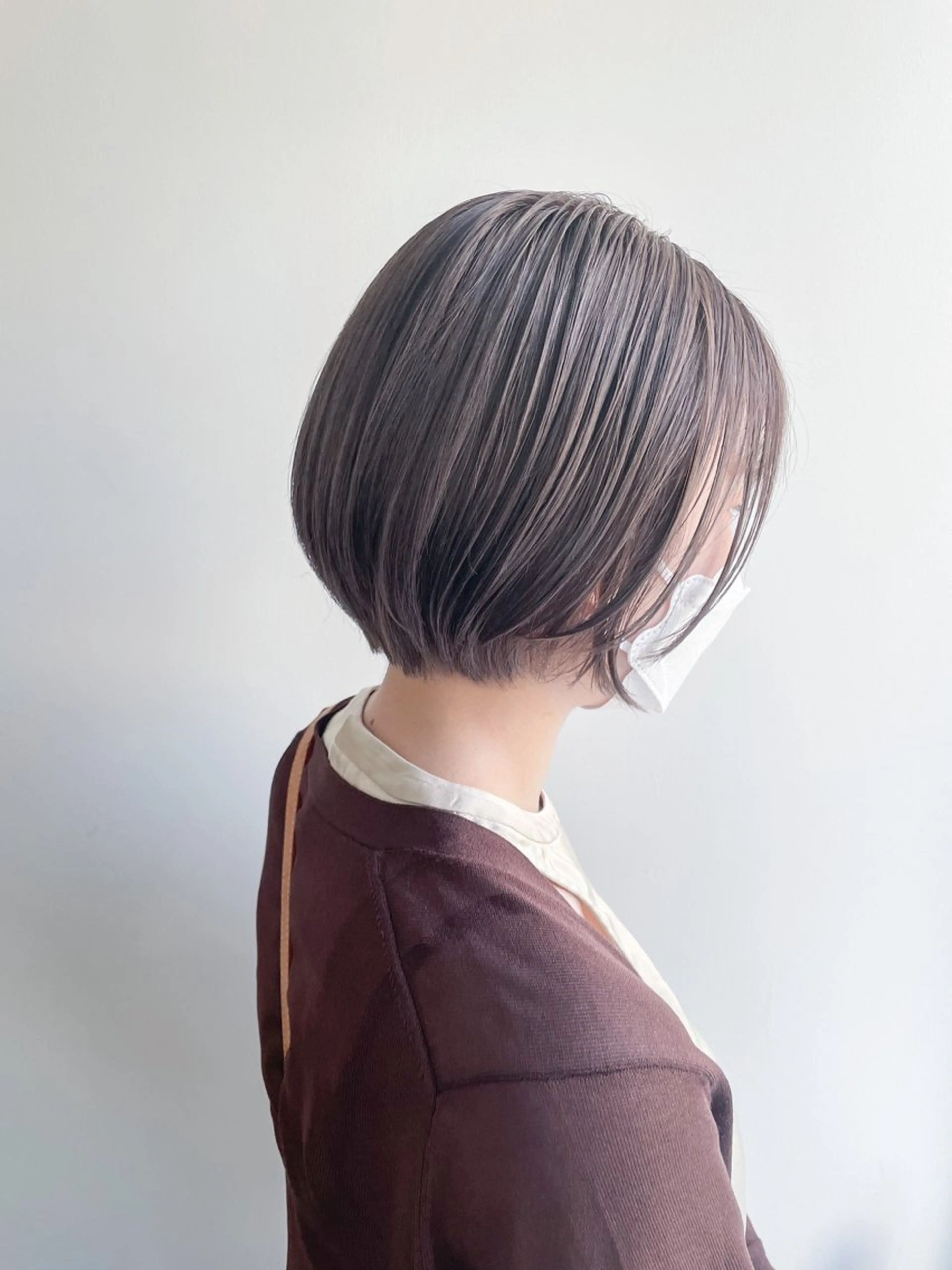 ショート カラー ショートボブ グレージュ ボブ ショートヘア カット ヘアカラー Takuma Suzuki中目黒のヘアスタイル