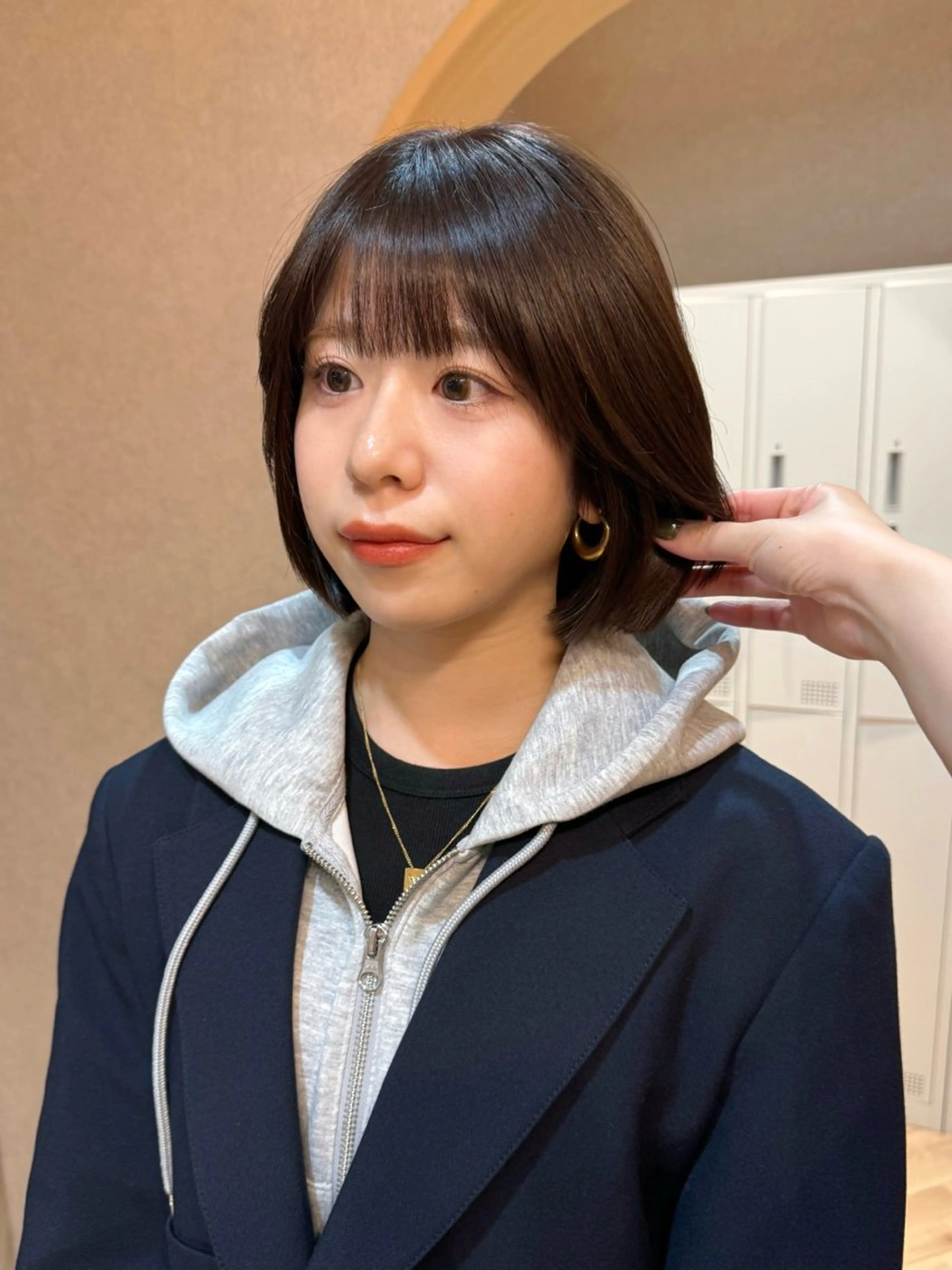 ショート カラー カット ヘアカラー トリートメント グレージュ/レイヤー /ボブ/moyu🎀のヘアスタイル