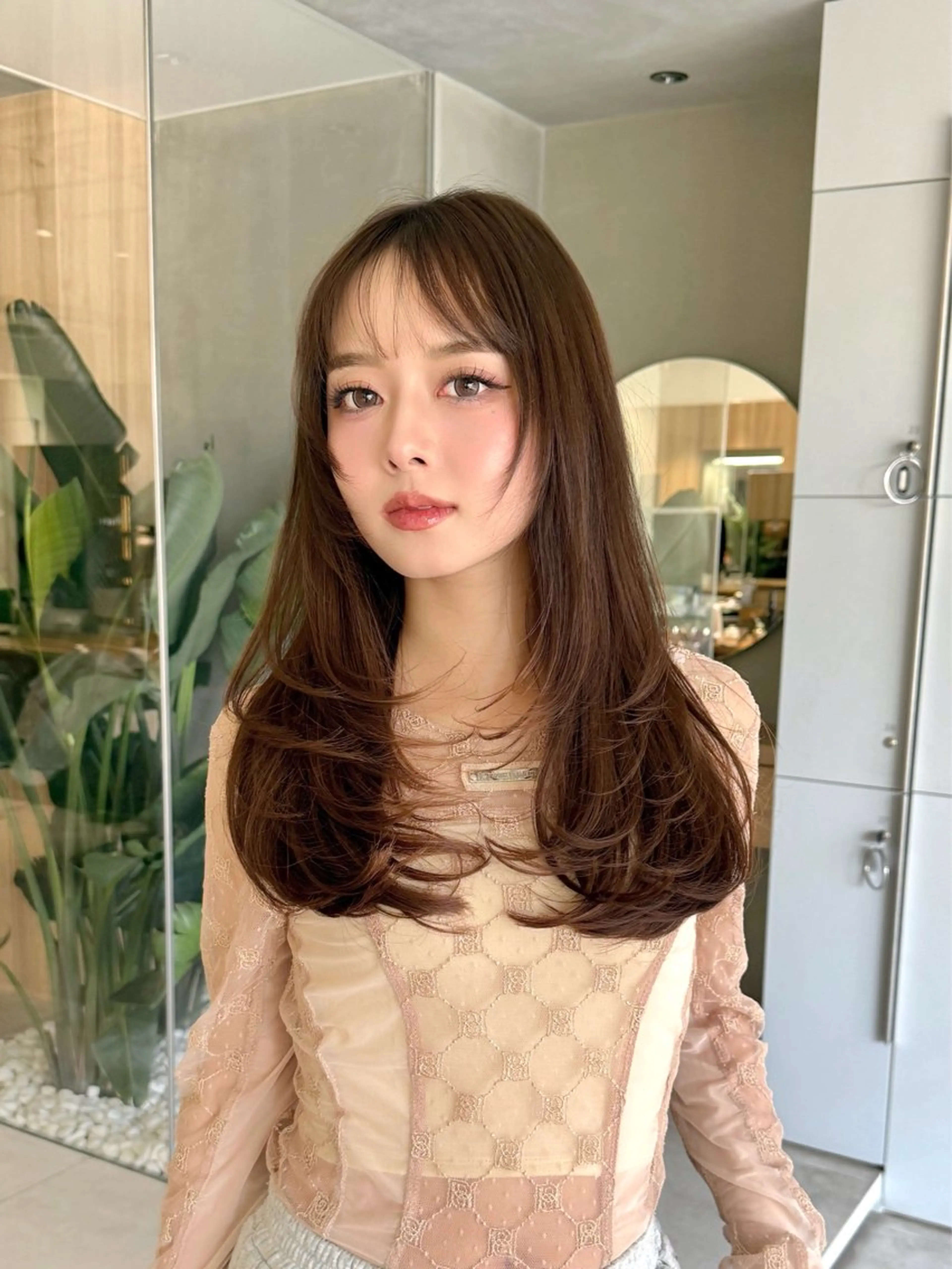 セミロング カット ヘアカラー トリートメント 💓ロング韓国ヘア ~Kirara💓のヘアスタイル