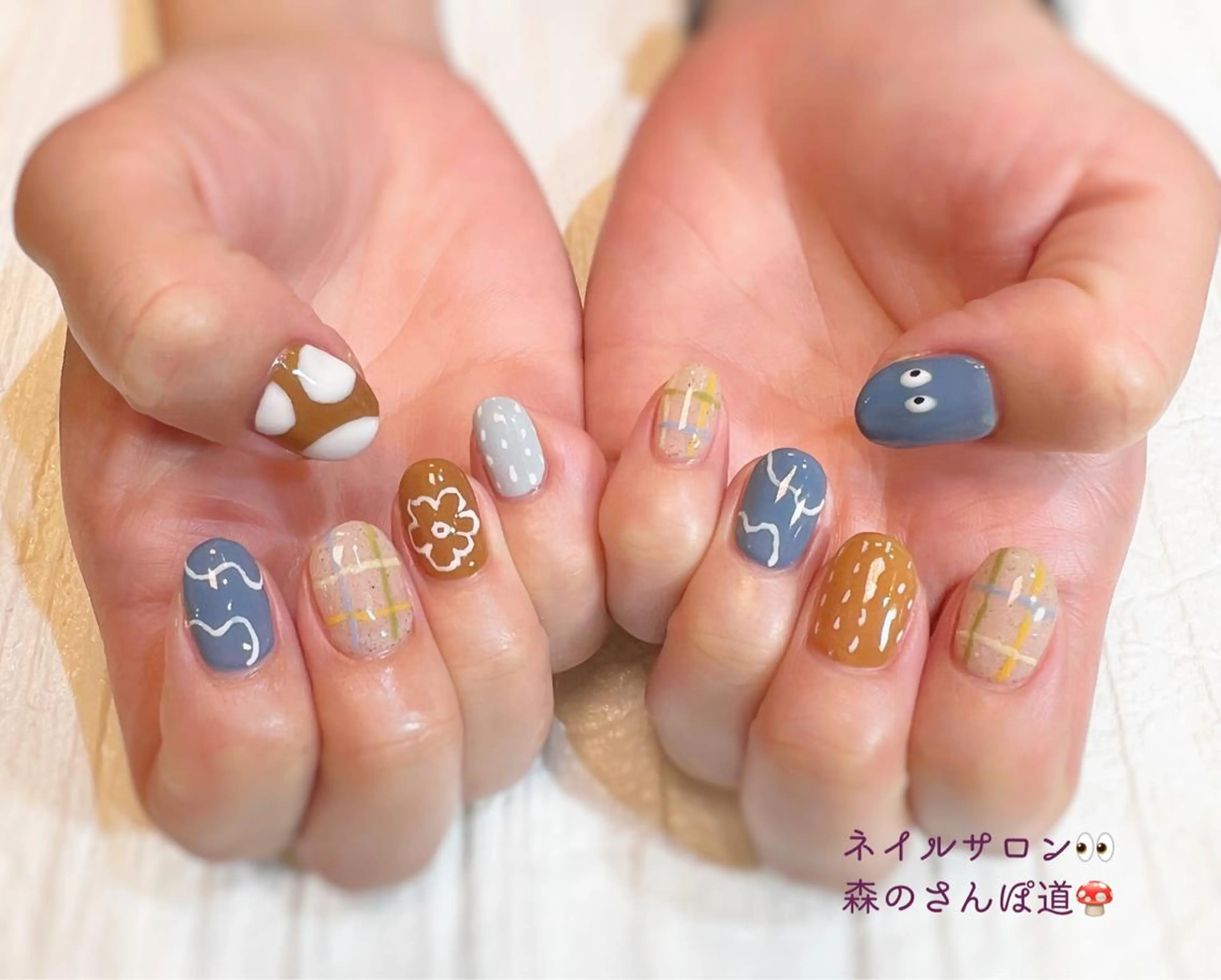 ネイル ハンドネイル 森のさんぽ道所属・ショートネイル 森のさんぽ道のネイルデザイン