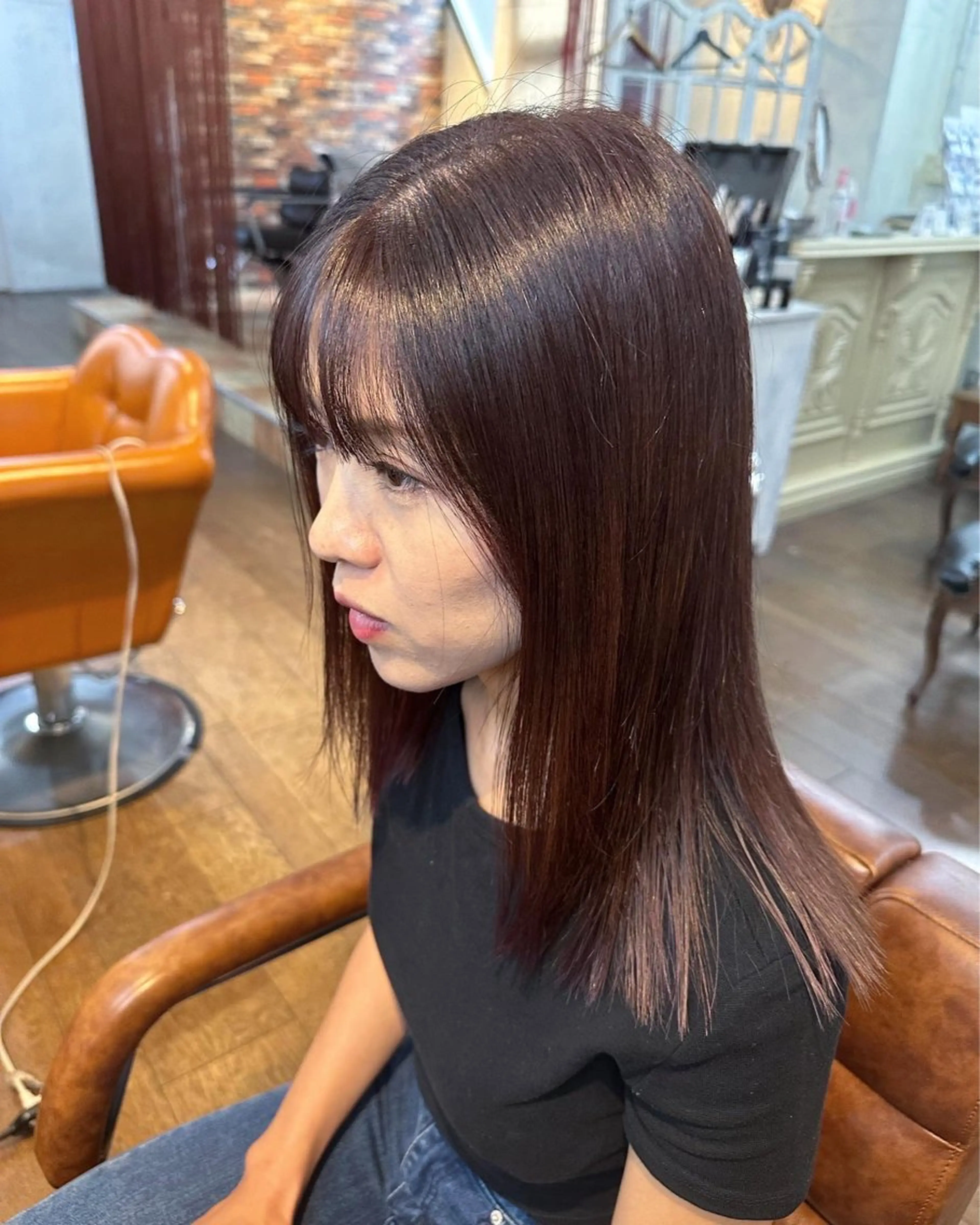 ベリー系も寒色系も🙆‍♀️つやつやヘアカラーの写真