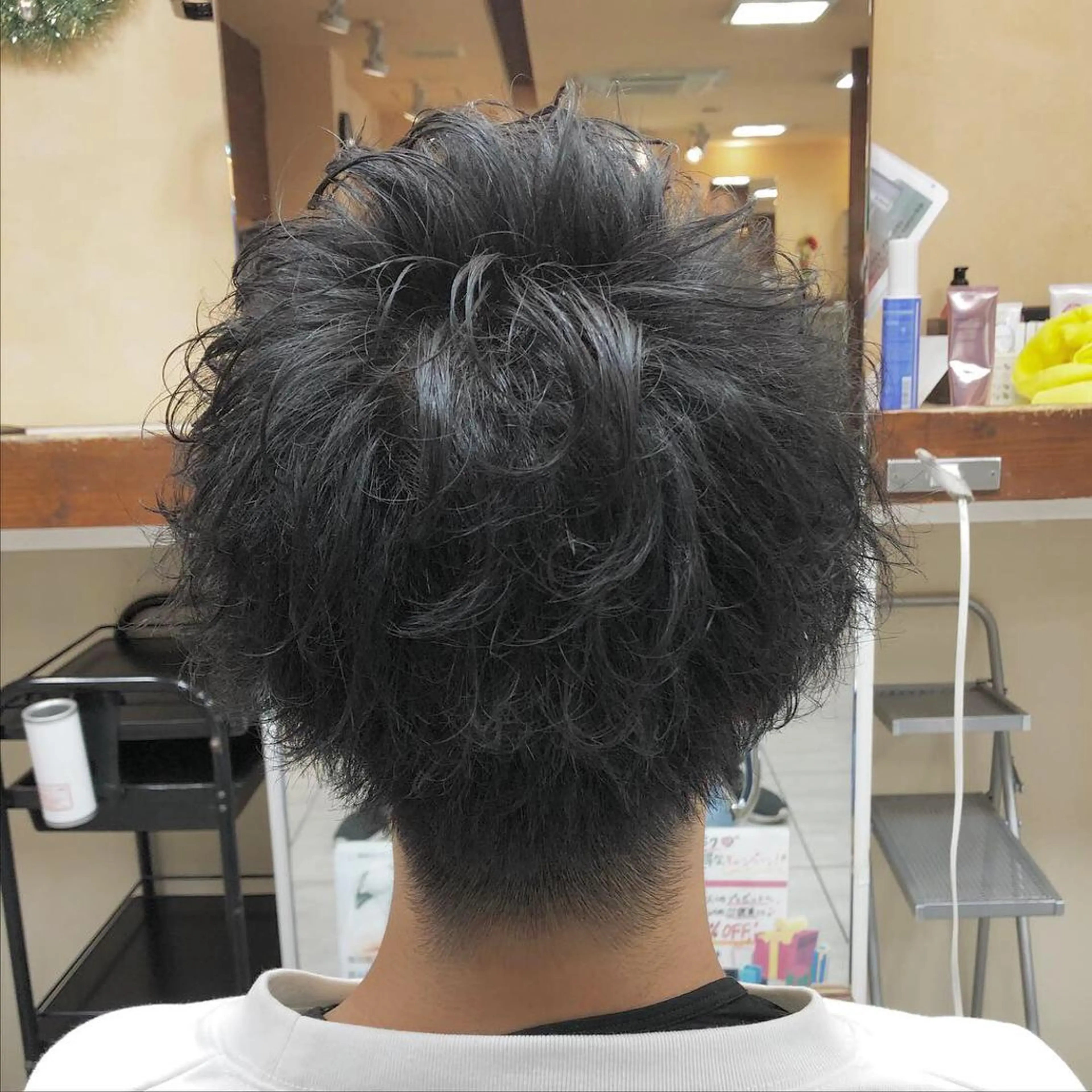 パーマ メンズ フェードカット マッシュ メンズパーマ 【brace小阪店】 店長   村上直也のヘアスタイル
