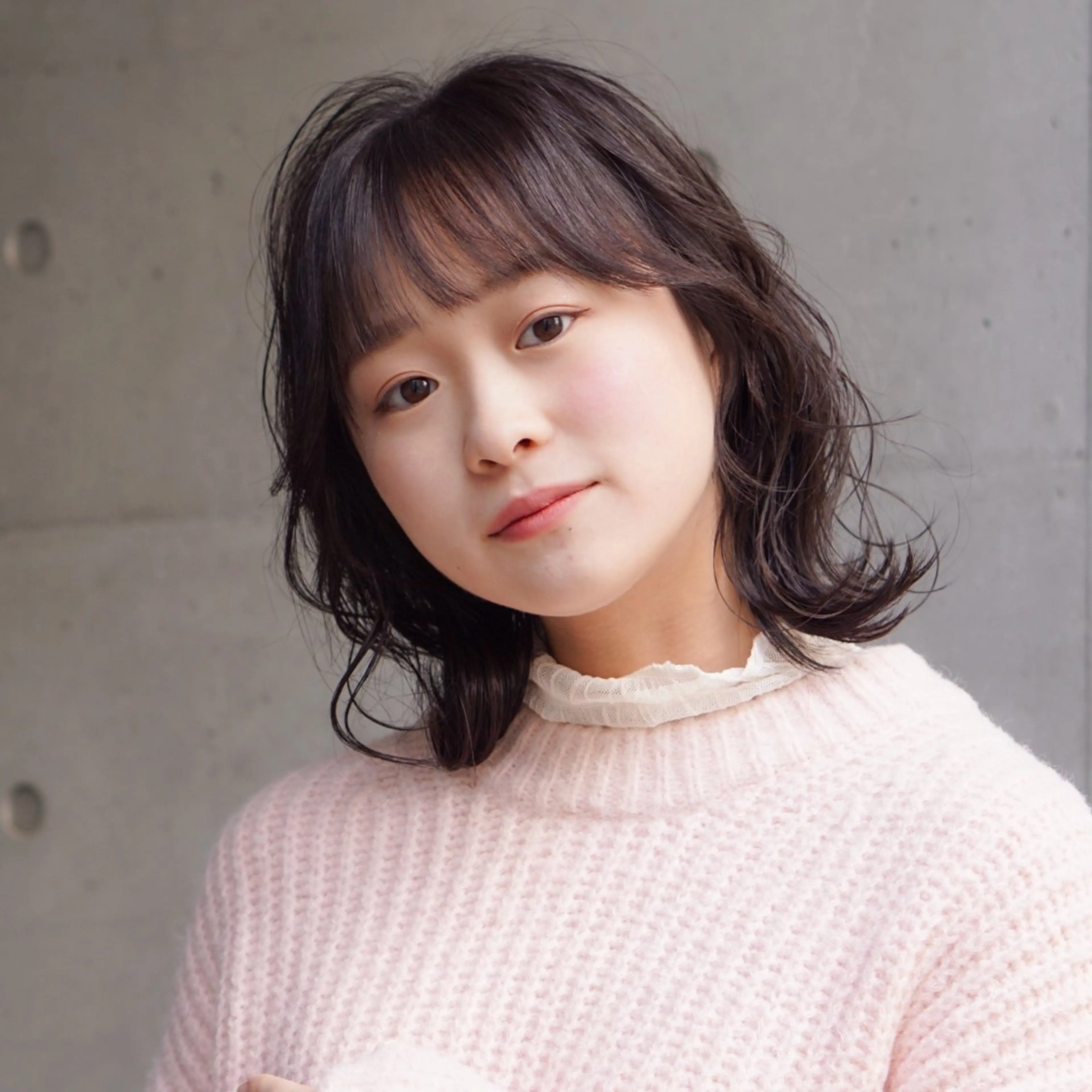 ミディアム ボブ 伸ばしかけ カット ヘアカラー 池田識之 髪質改善のヘアスタイル
