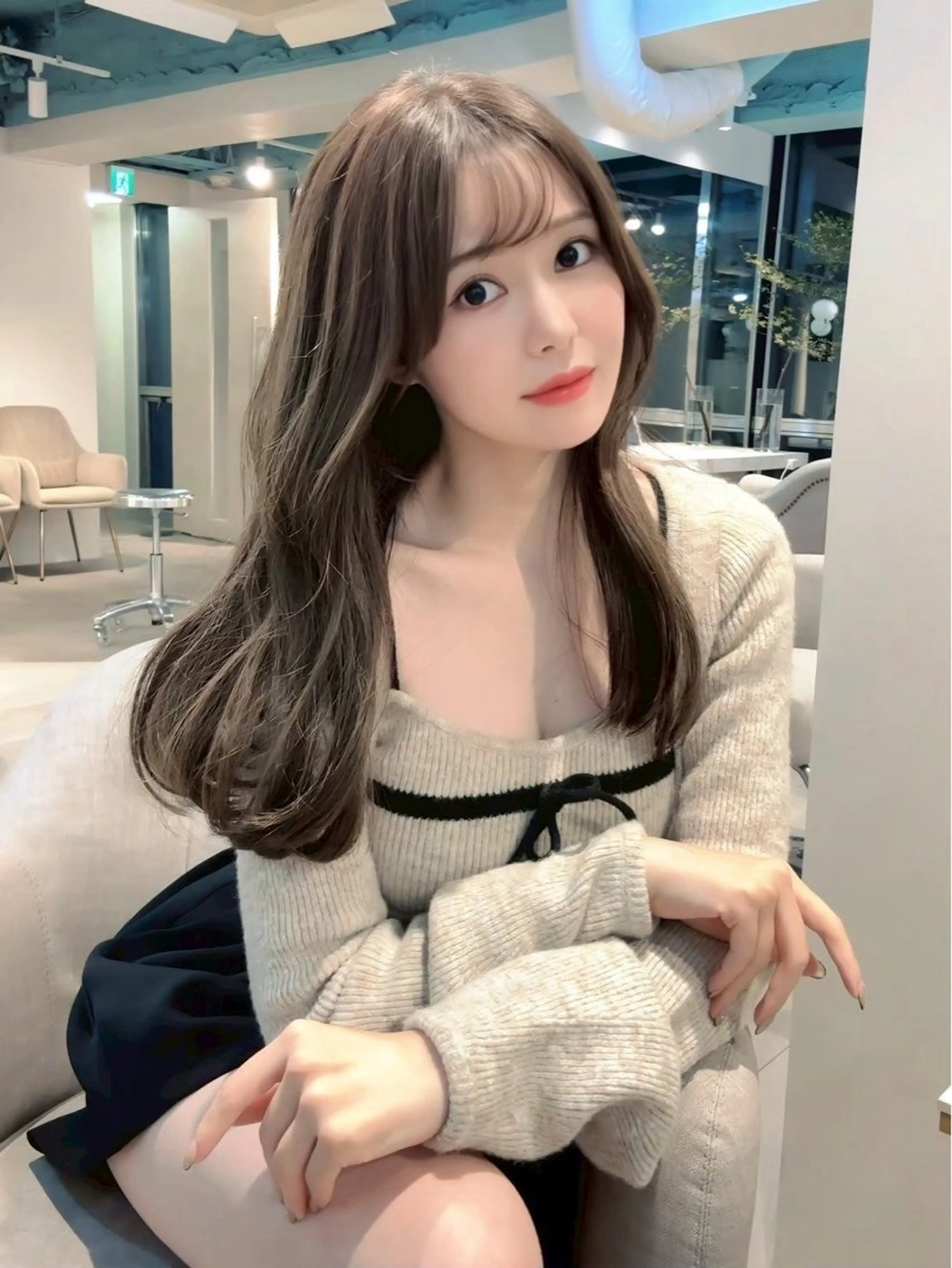 ロング カラー 𝐚𝐲𝐮𝐧𝐚 🤍のヘアスタイル