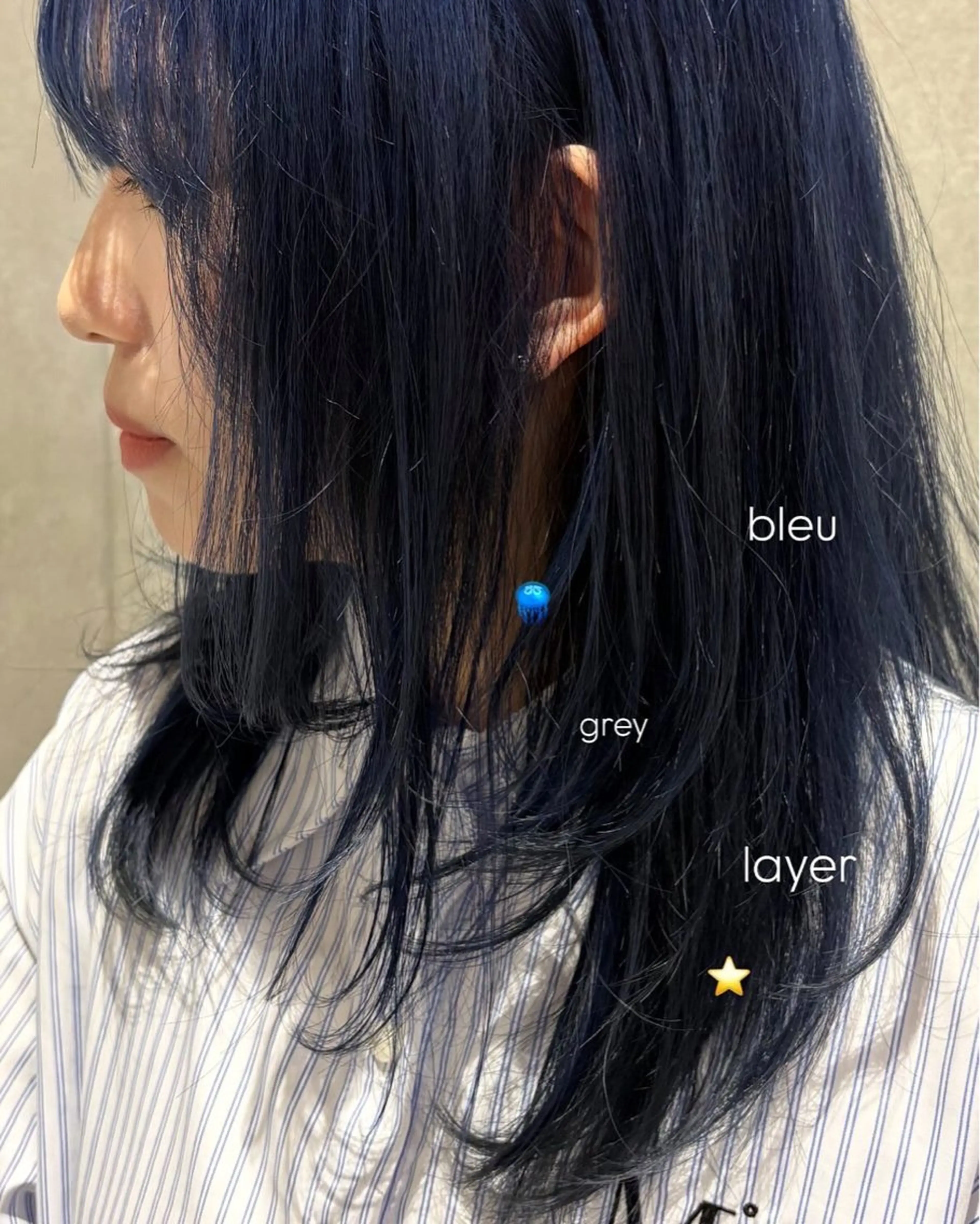 セミロング カラー ヘアカラー トリートメント yumemiレイヤー ‎✴︎ 透明感カラーのヘアスタイル