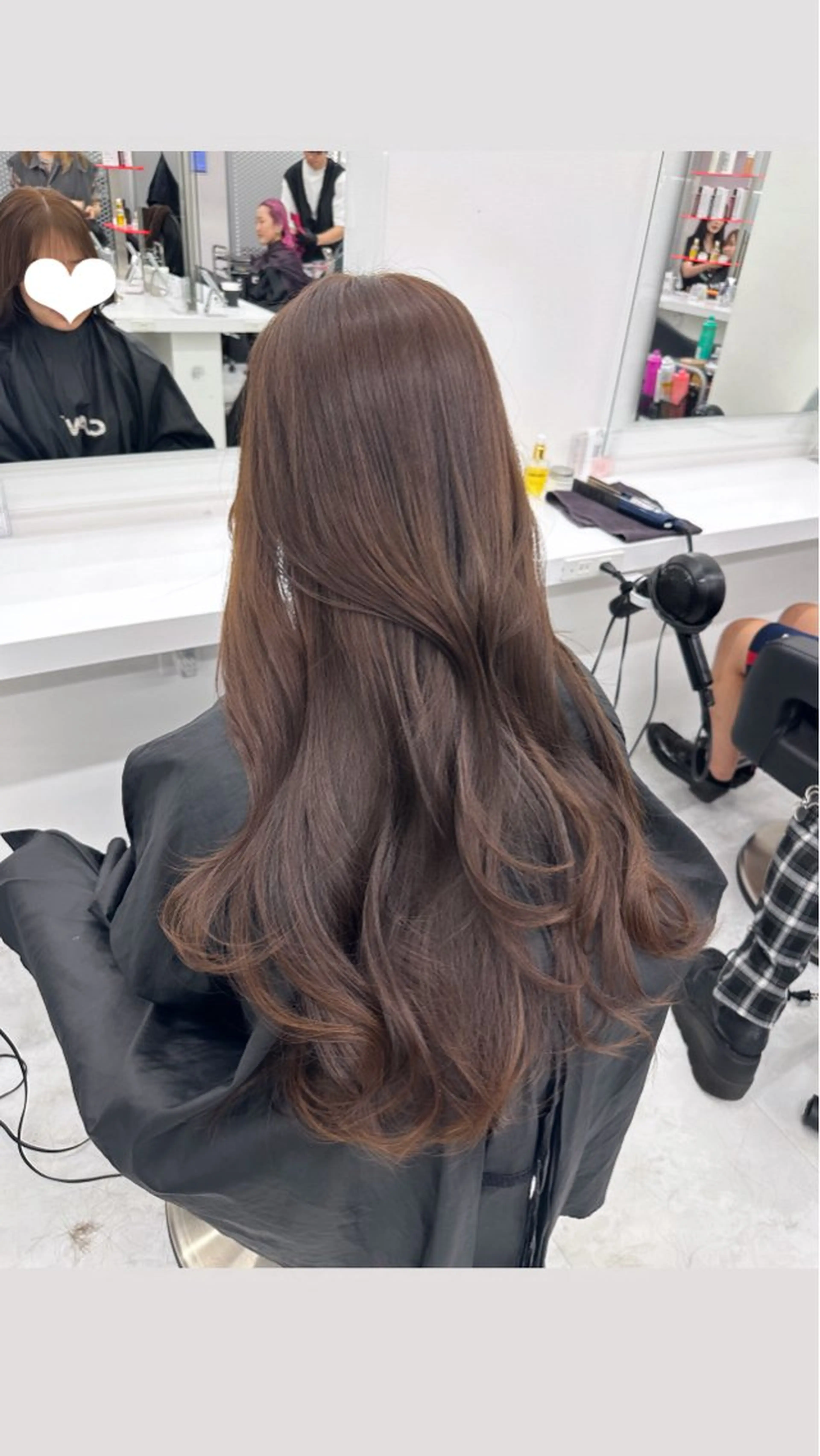 ロング カラー パーマ ヘアアレンジ メンズ キッズ ♥️韓国ヘア レイヤー♥️ゆりのヘアスタイル