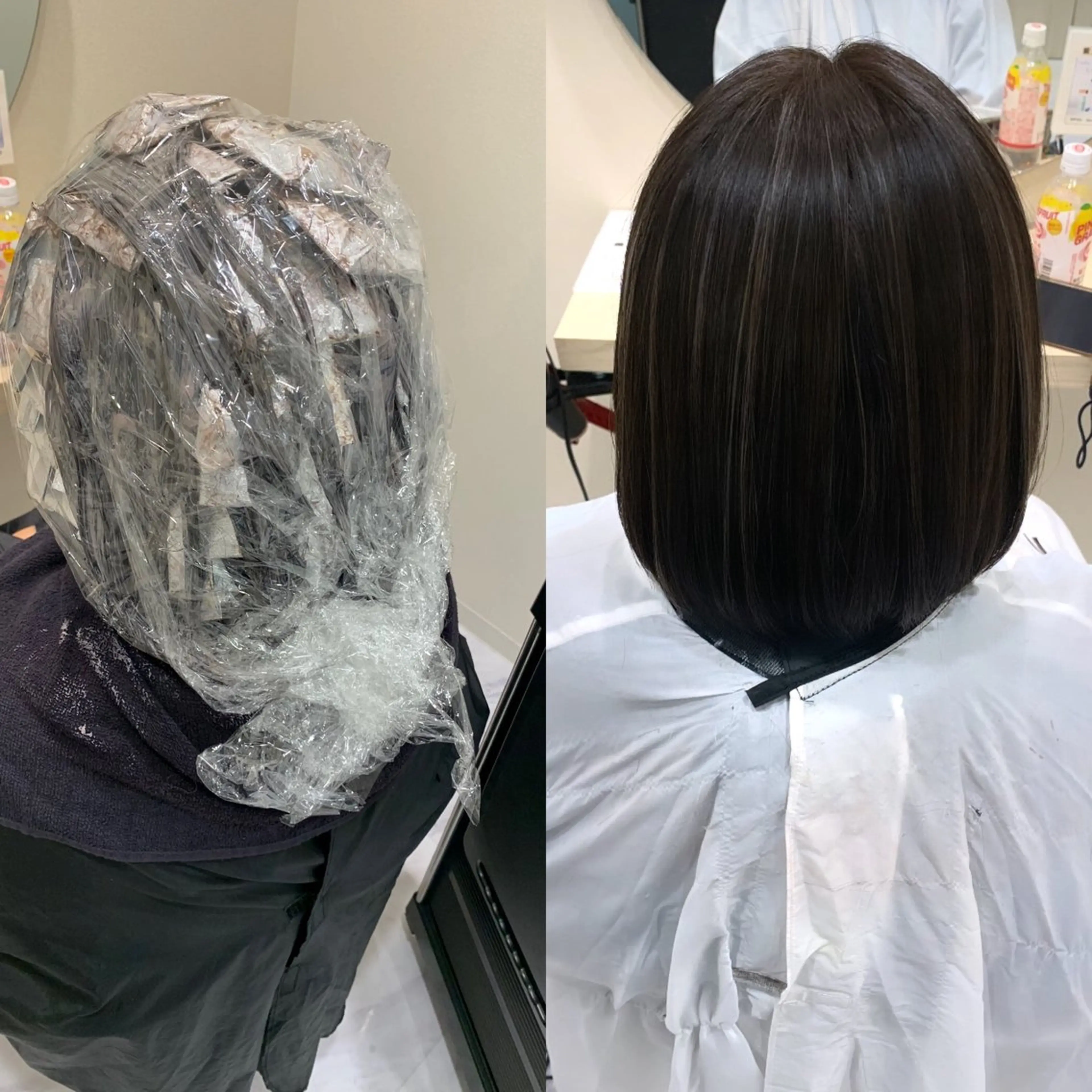 カット＋ケアハイライトカラー＋5ステップトリートメントの写真