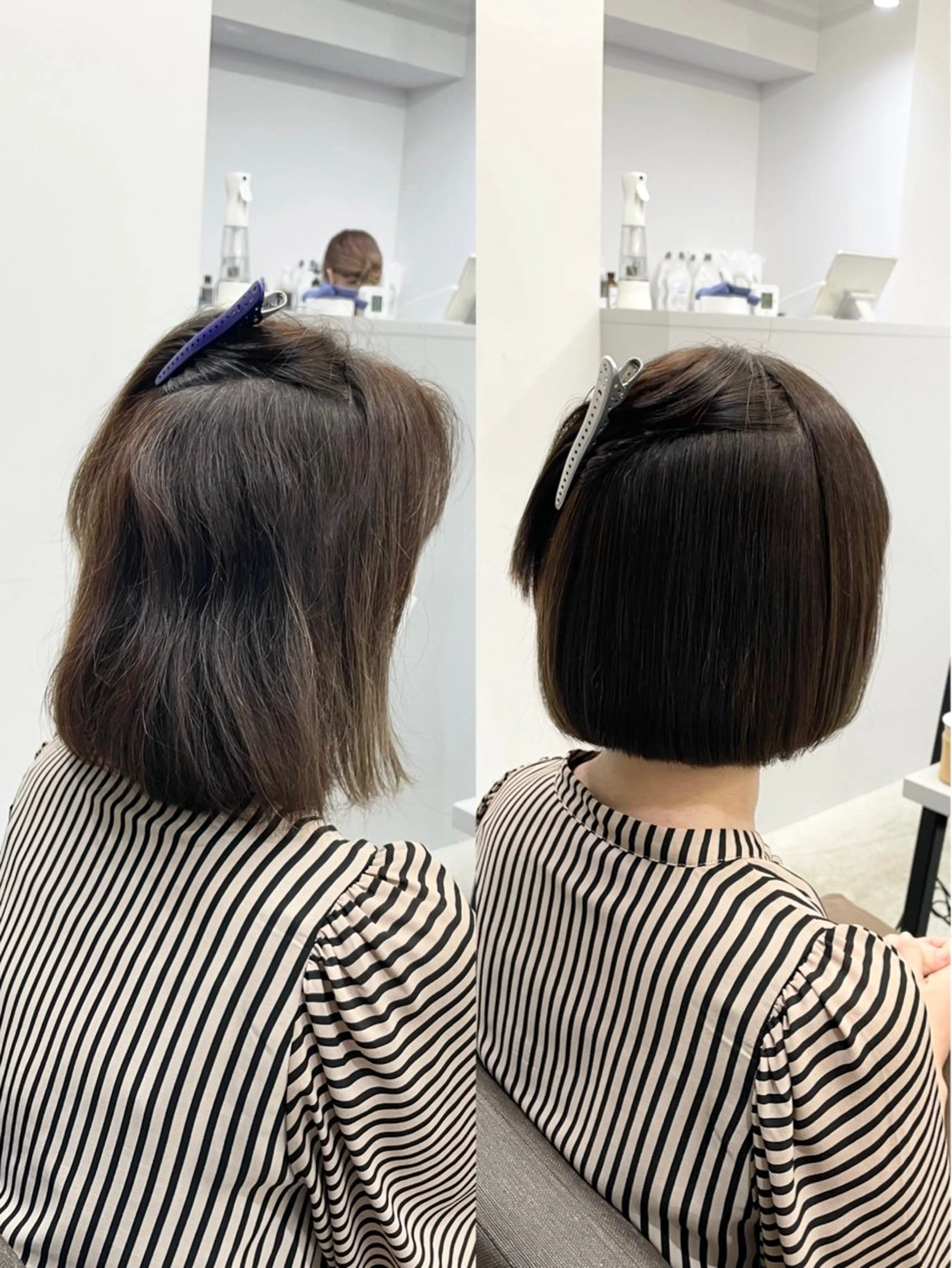 ショート カラー パーマ ボブ 髪質改善 縮毛矯正 ストレートパーマ カット ヘアカラー 縮毛矯正 トリートメント 美髪への最善策を貴方 へ✨凄い艶髪✨萩原のヘアスタイル