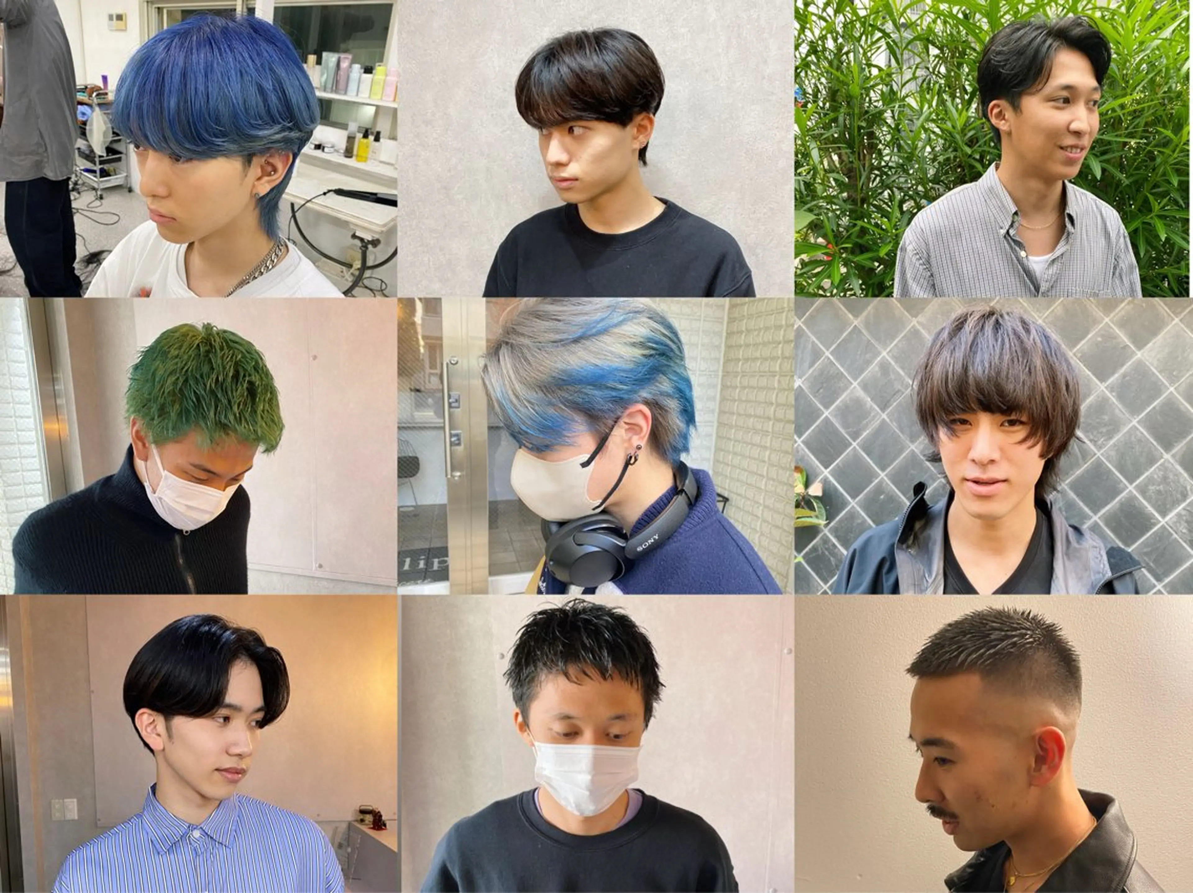 カラー メンズ メンズデザインカット カット トリートメント ヘアセット レイヤー/ウルフエク テブリーチ磯部ユズキのヘアスタイル