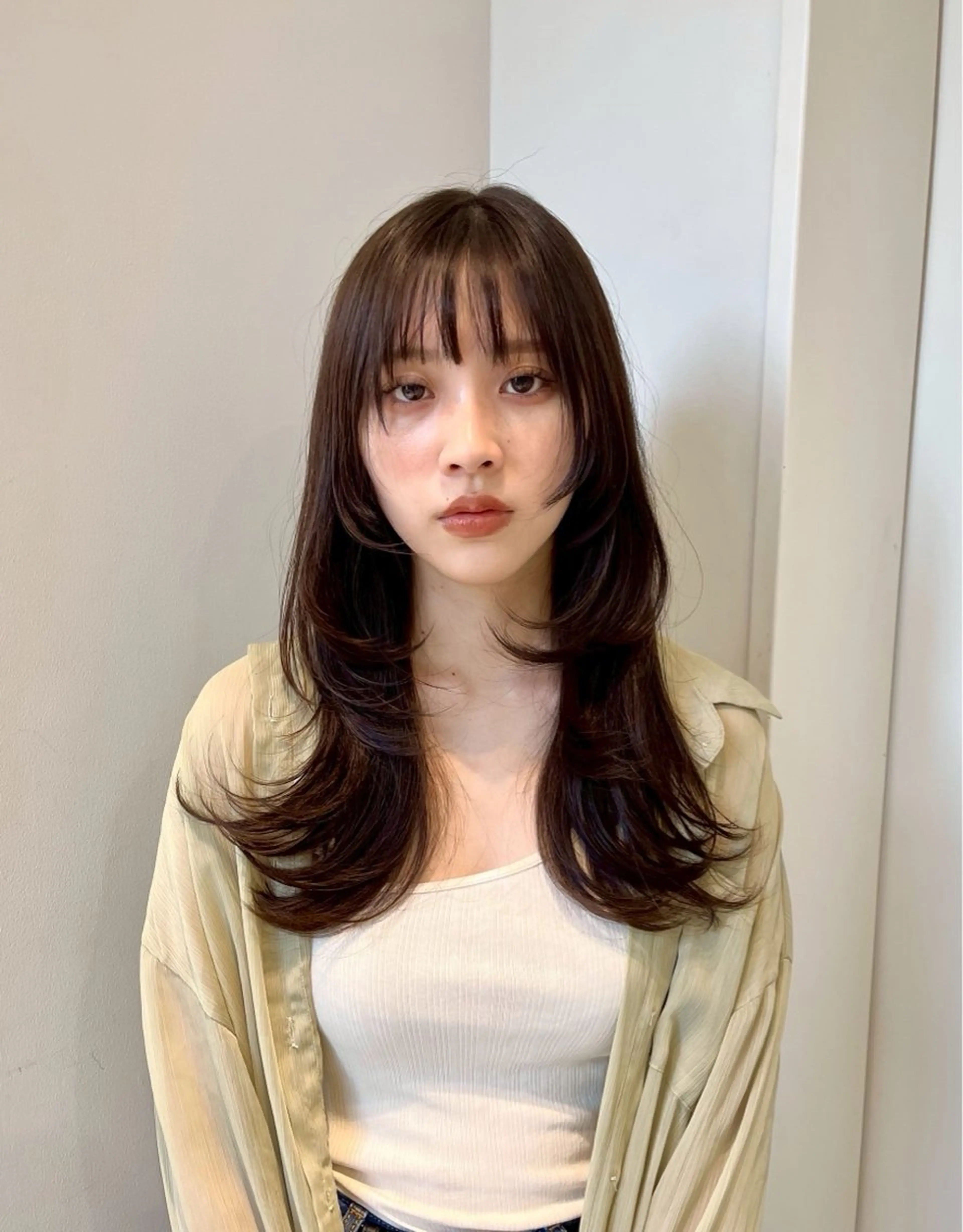 ロング 顔まわりレイヤー レイヤーカット 無料カットモデル募集 /　 Juanのヘアスタイル