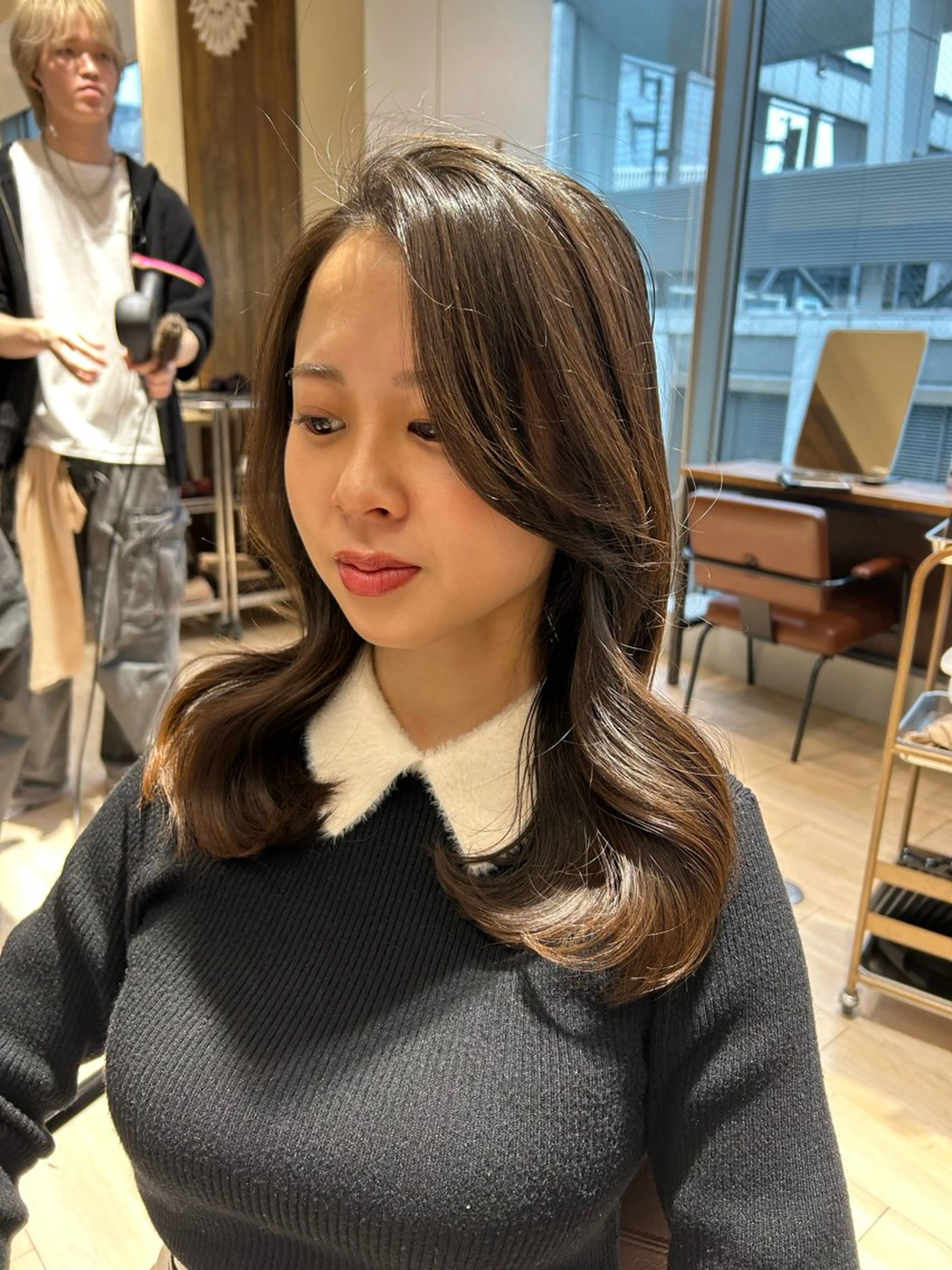 ミディアム 🎀大竹美侑／顔まわ りカット／レイヤーのヘアスタイル