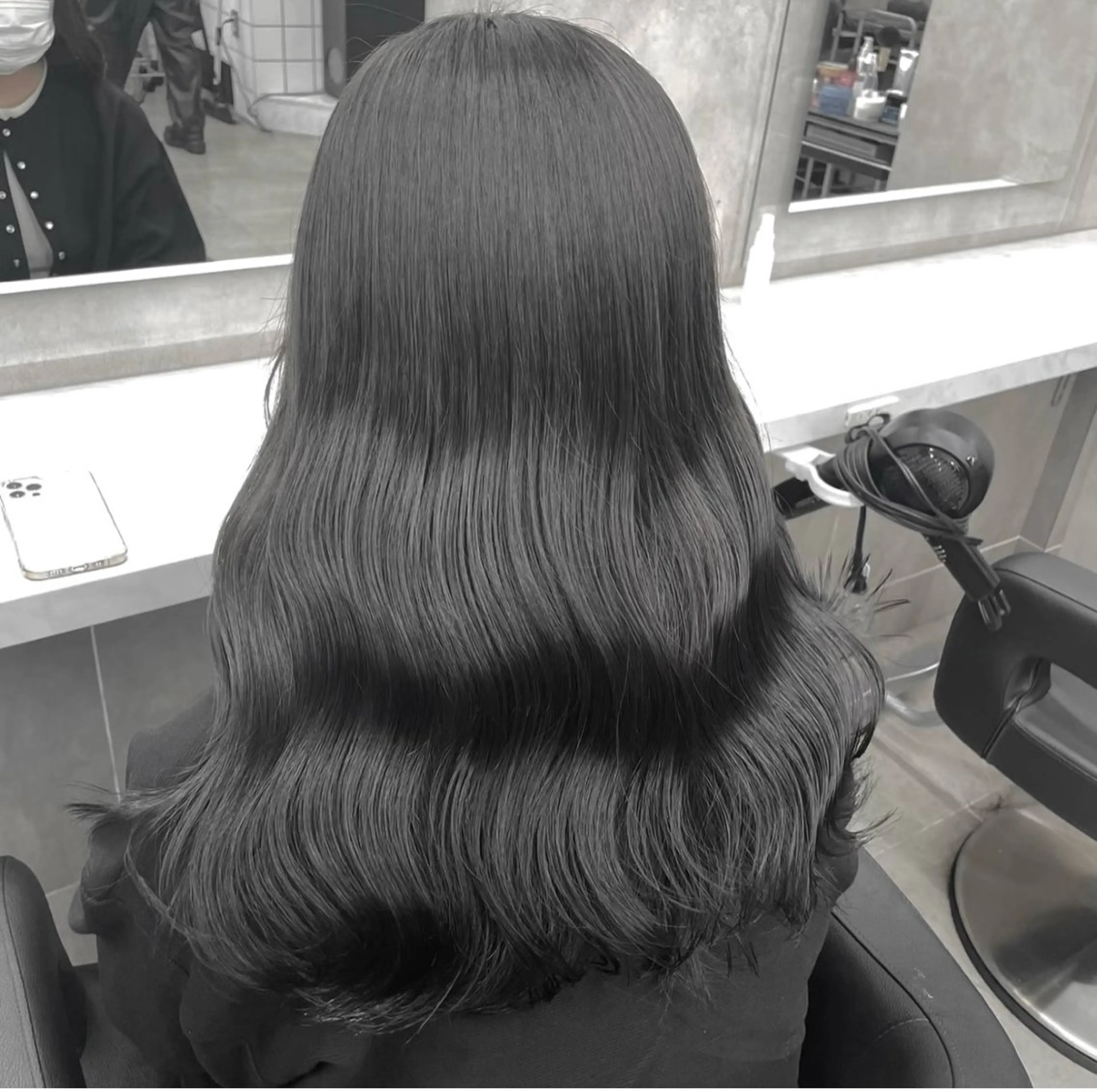 セミロング カット ヘアカラー トリートメント ヘアセット 🤍ベージュ/透明感 韓国ヘア/まりん🤍のヘアスタイル