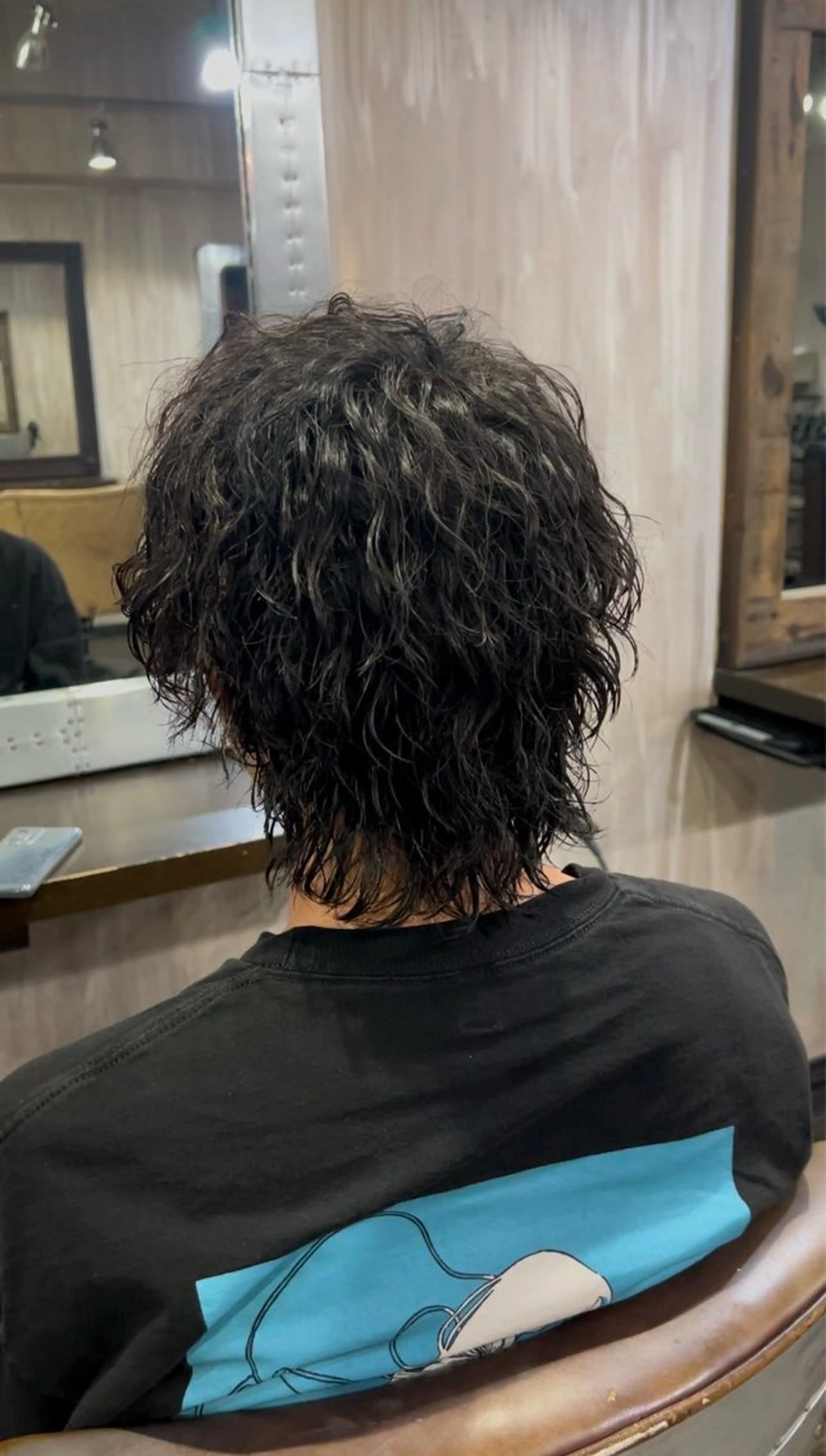 パーマ メンズ パーマ トリートメント メンズパーマ ハイライトカラーみくのヘアスタイル