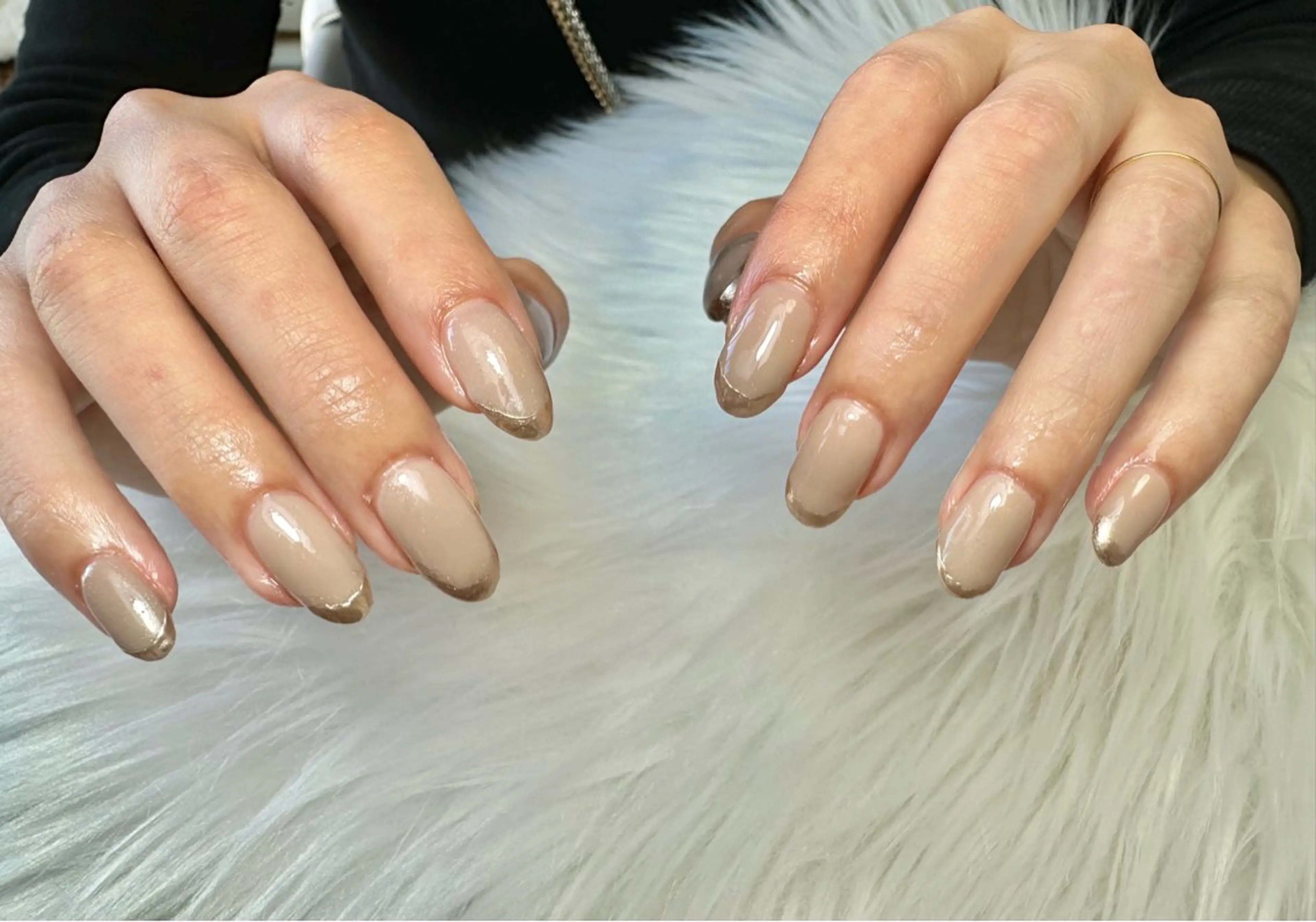 ネイル フレンチネイル ミラーネイル nailsalon glowのネイルデザイン