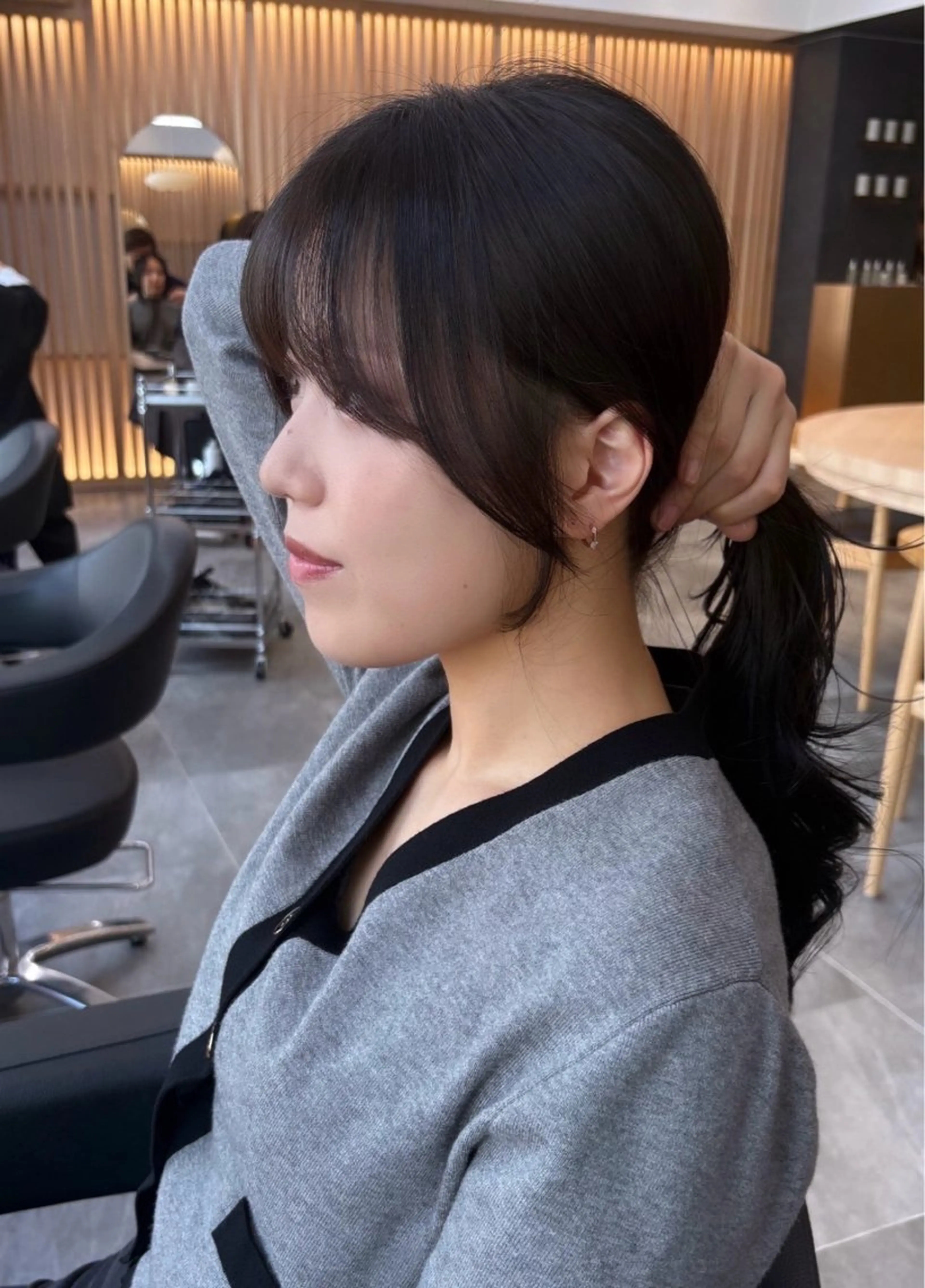ロング カラー ヘアカラー トリートメント ヘッドスパ nana【艶髪】/ 顔まわり/縮毛矯正のヘアスタイル