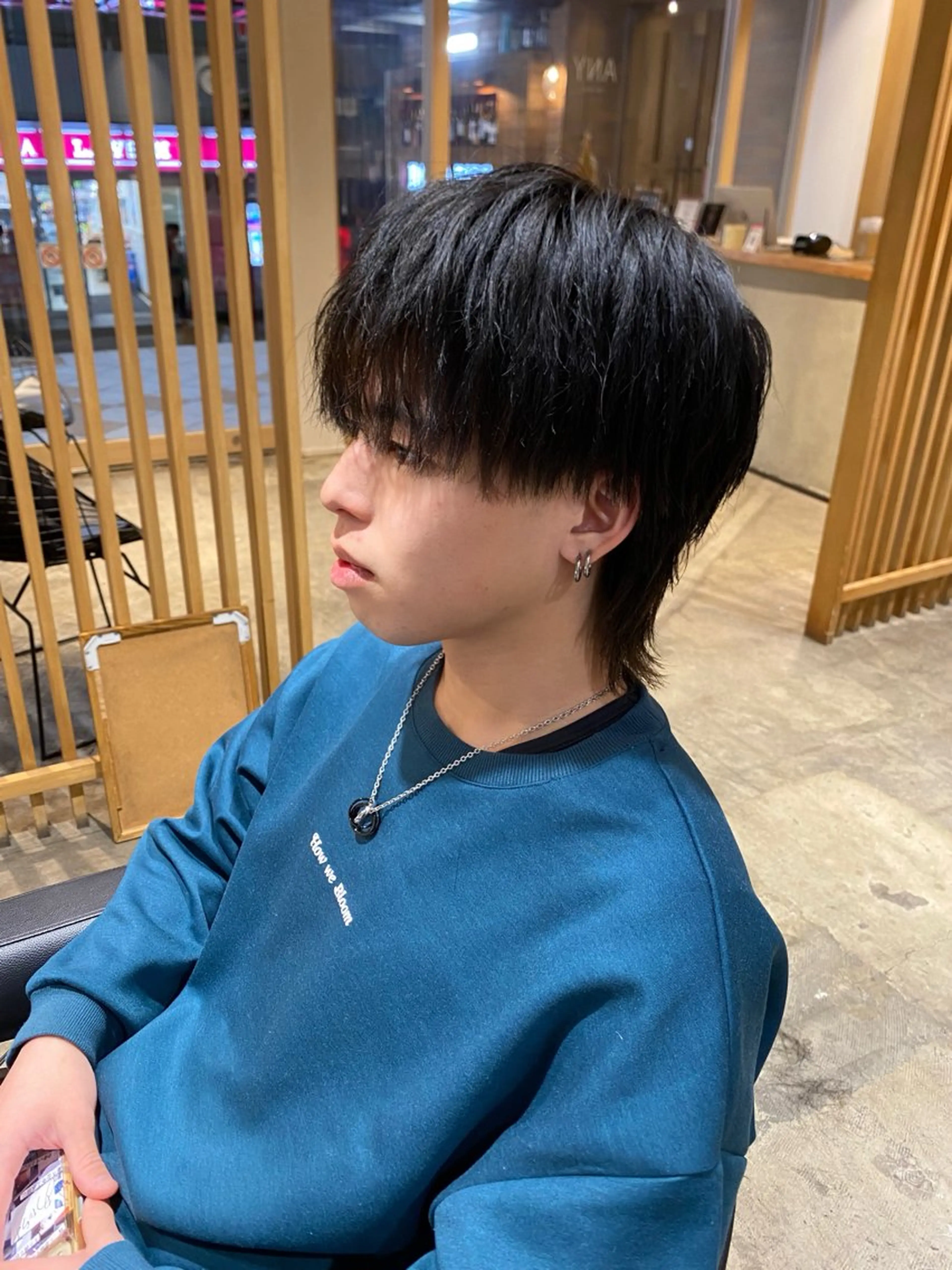 ミディアム メンズ マッシュウルフ マッシュ メンズウルフカット ウルフカット 🤎カット/ブリーチ /縮毛矯正/大宮🤎のヘアスタイル