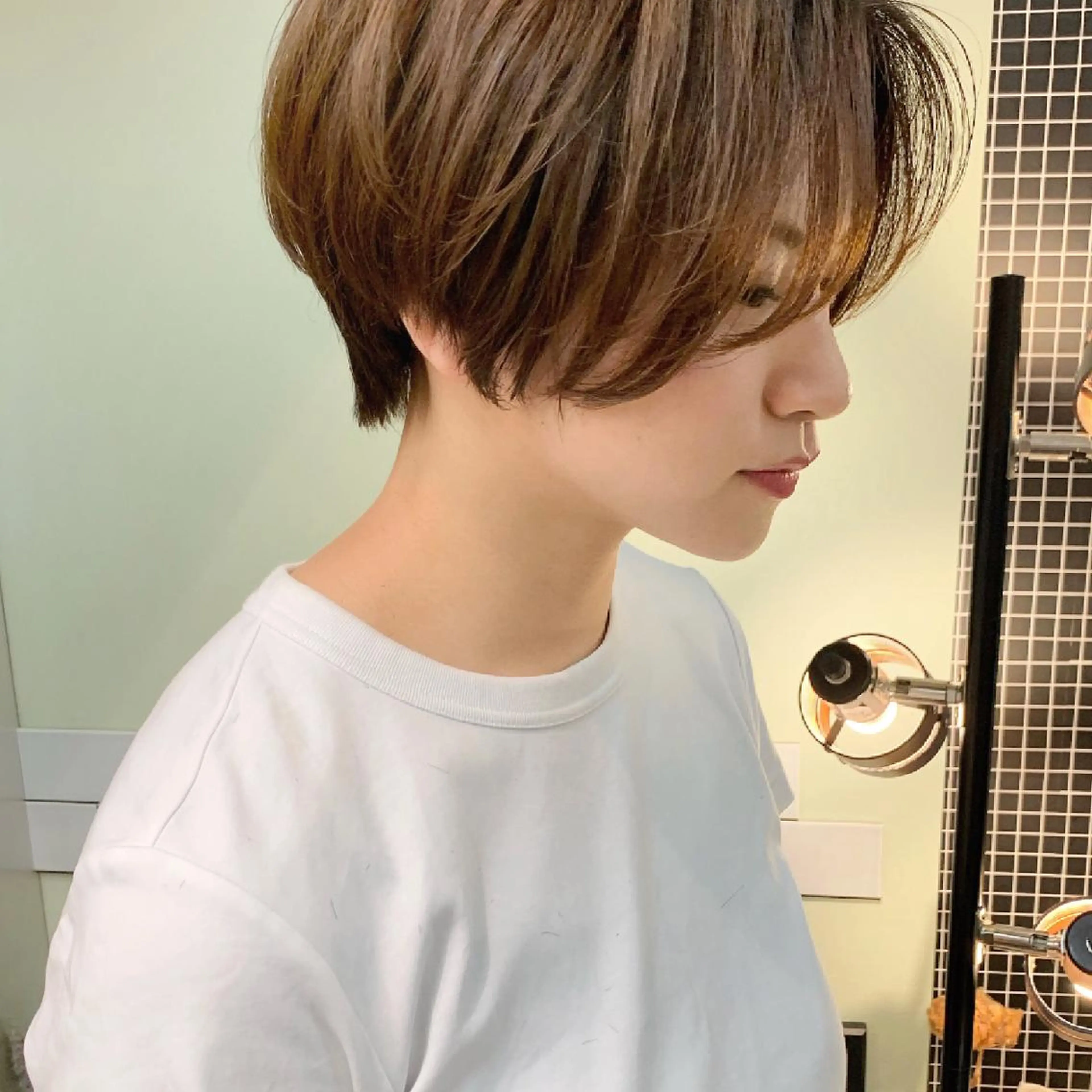 ショート カラー ショートヘア ﾊｲﾄｰﾝ/ｼｮｰﾄ 村上淳乃🐥のヘアスタイル