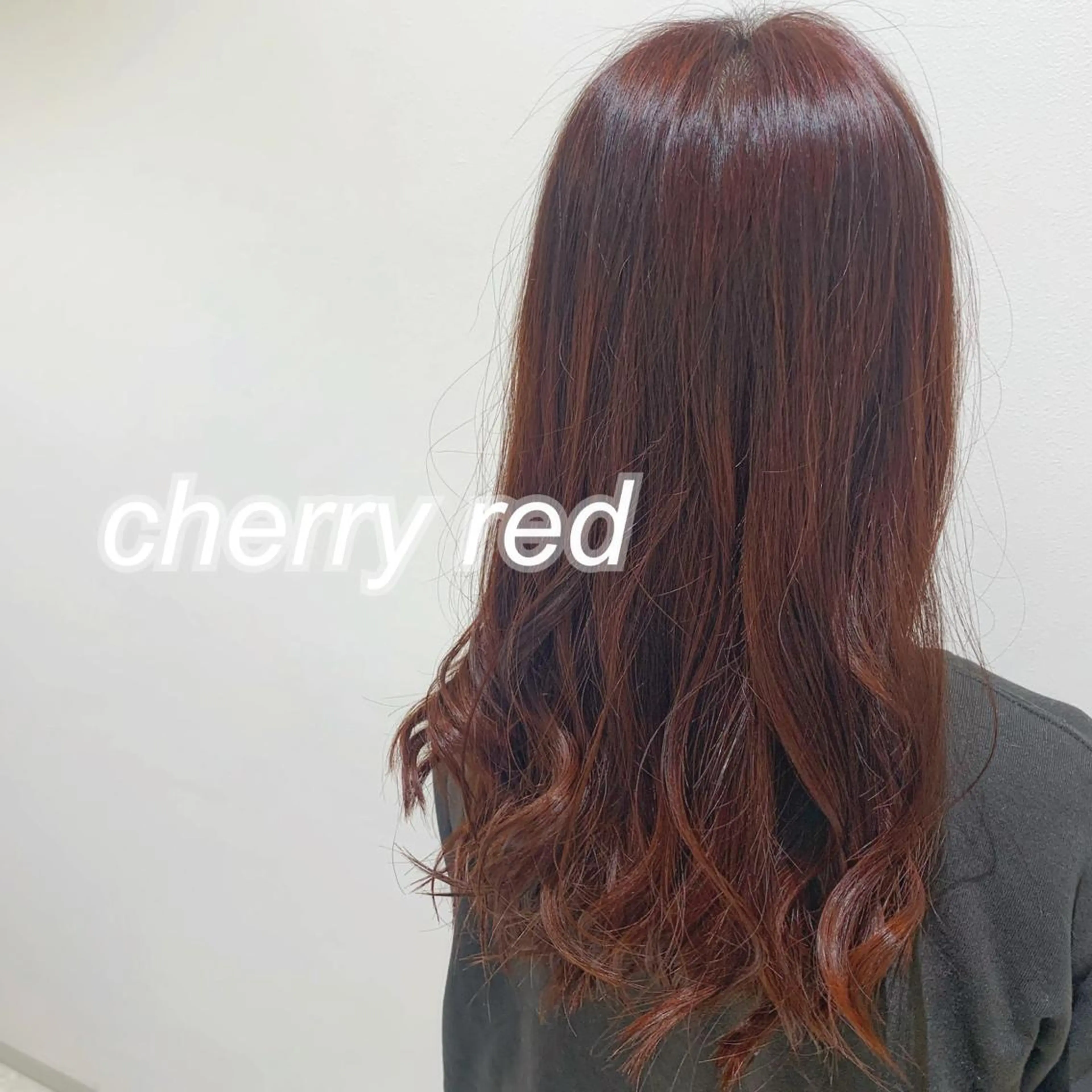 ロング カラー ブリーチ ブリーチなしカラー レッドカラー cher. 新井瑞希のヘアスタイル
