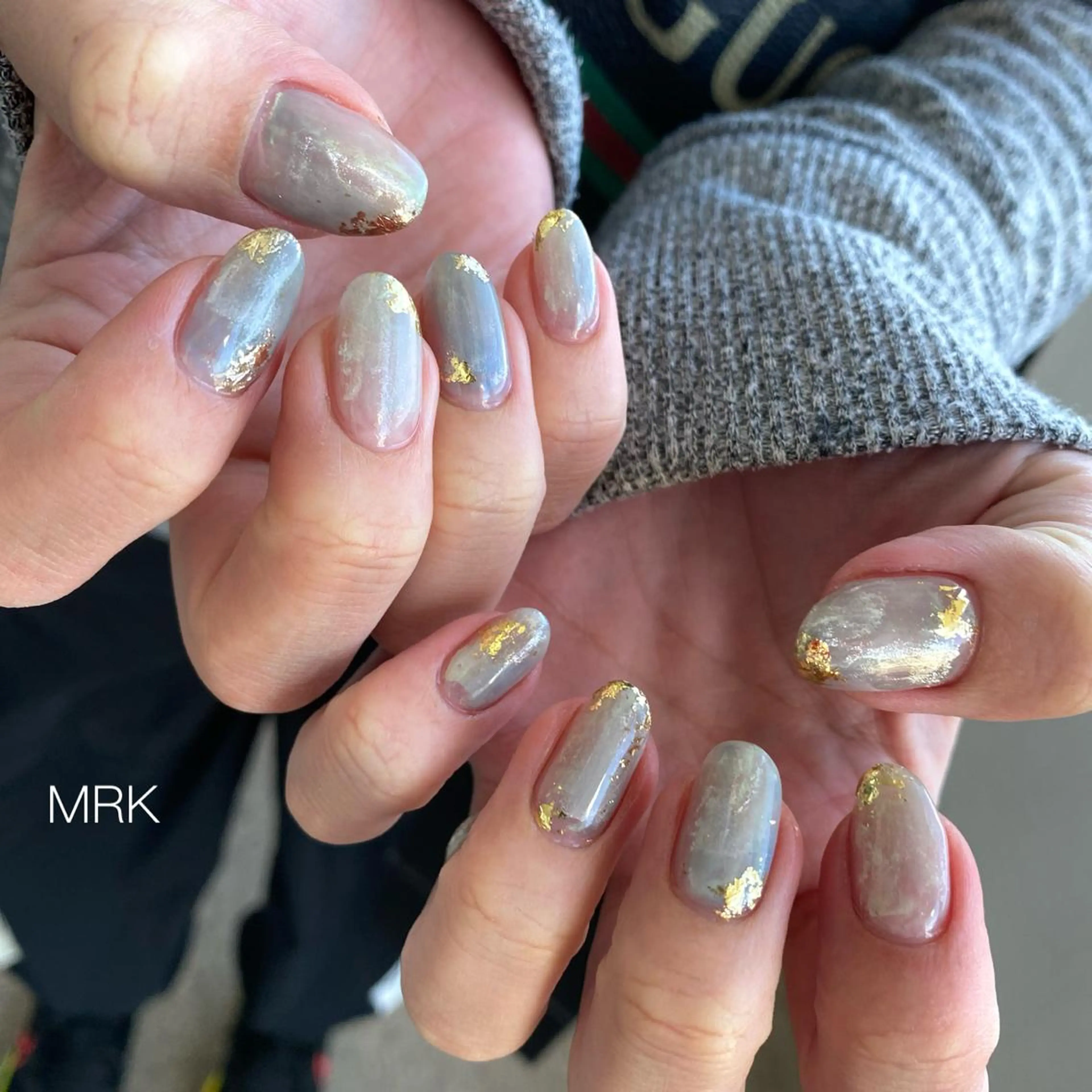 ネイル ミラーネイル ニュアンスネイル ハンドネイル MARUKO nailのネイルデザイン