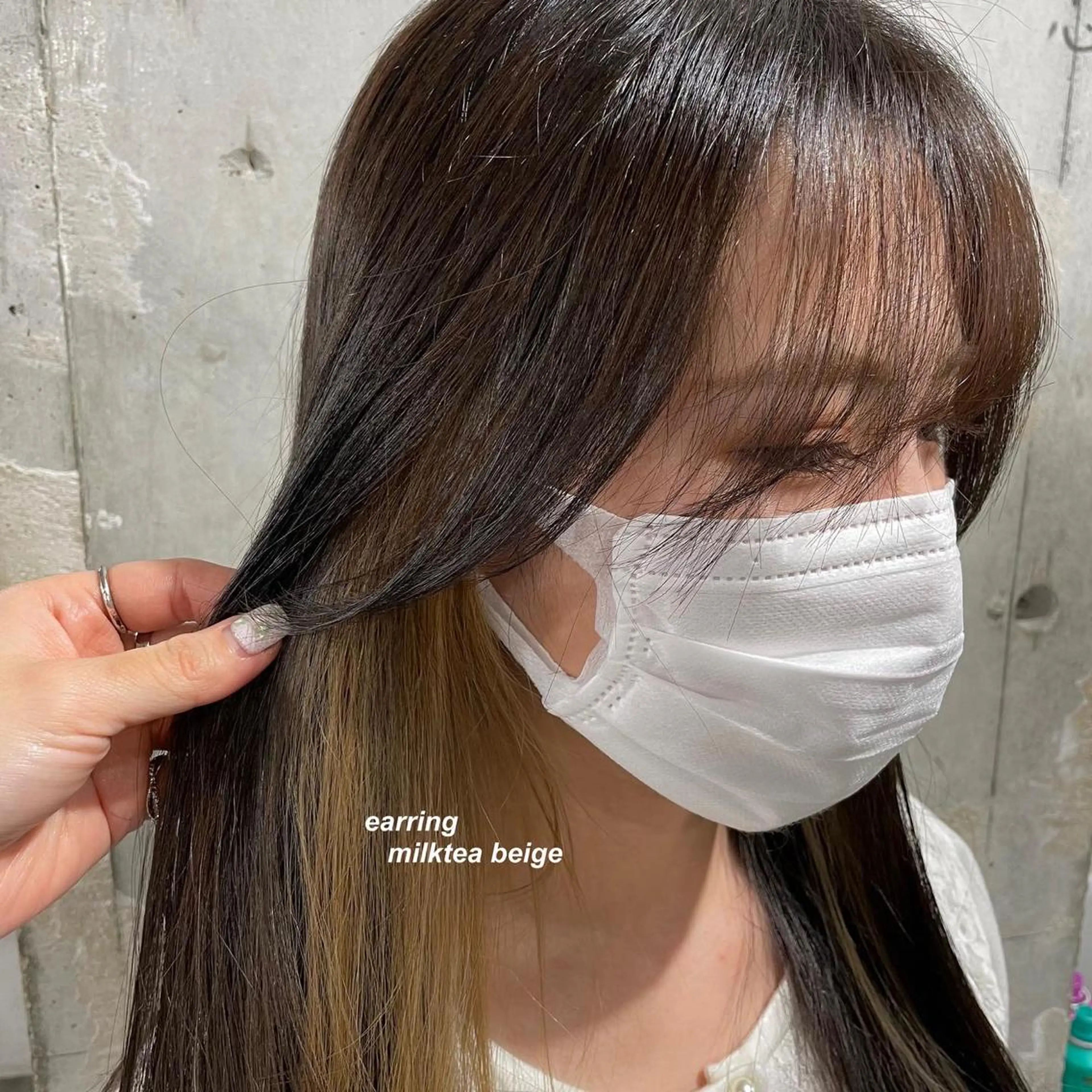 ロング カラー ヘアカラー トリートメント ヘッドスパ ヘアセット Qin shaire salon 原宿店所属・レイヤーカット 韓国ヘアayameのヘアスタイル