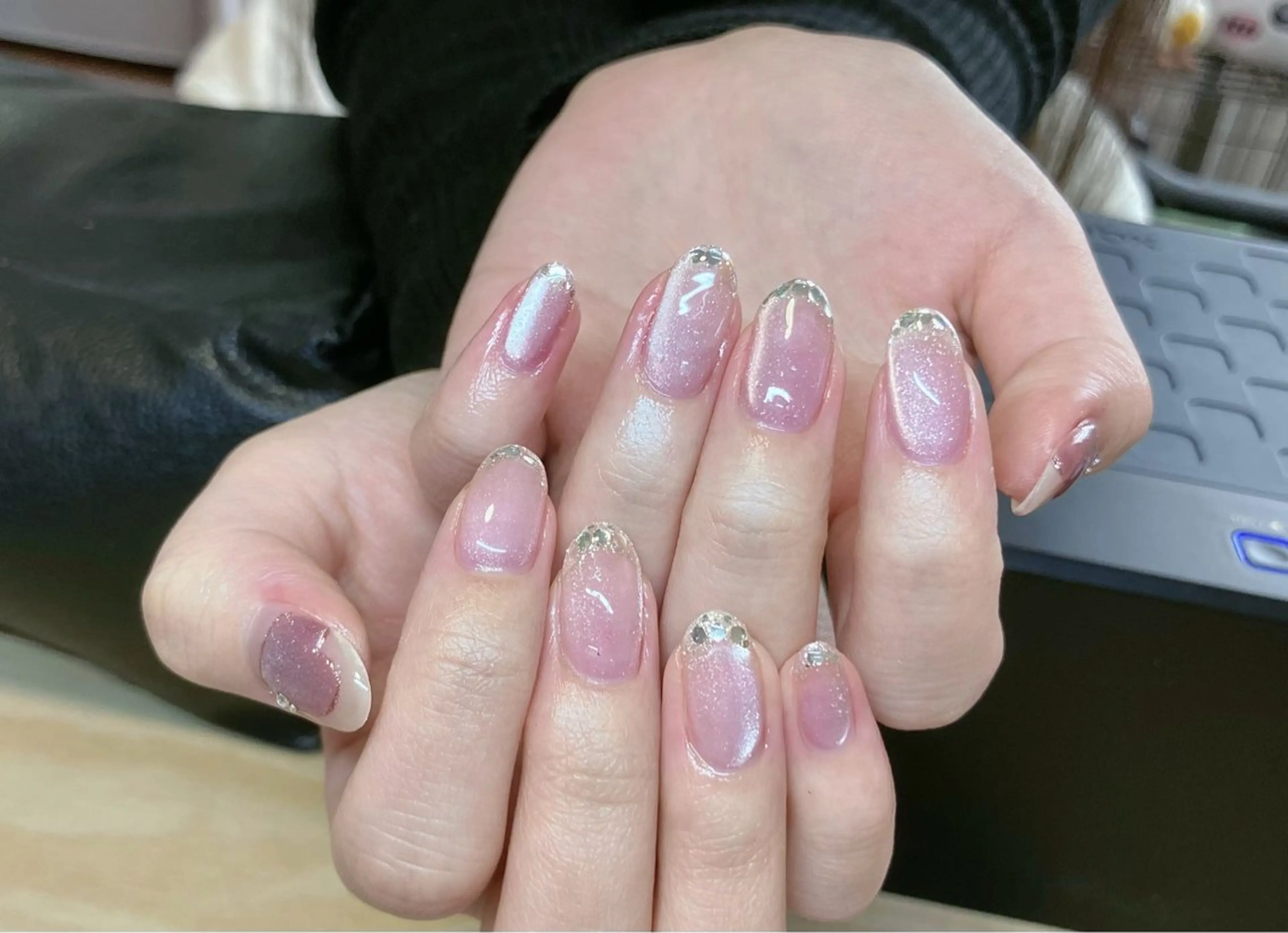 ネイル アートネイル ジェルネイル キラキラネイル マグネットネイル 大理石ネイル(マーブル) ハンドネイル RinRin　nail所属・孔 ジンシェンのネイルデザイン