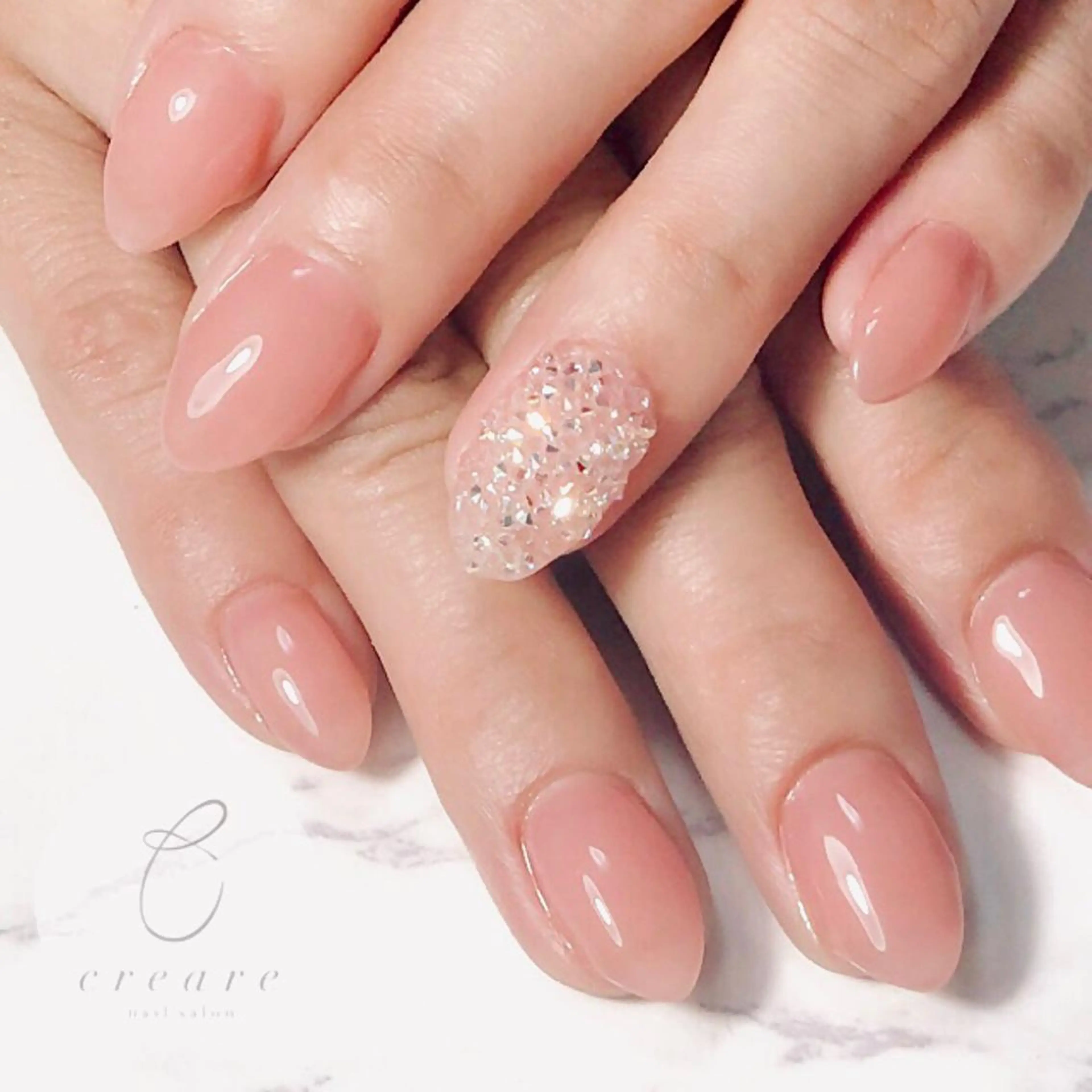 ネイル アートネイル ジェルネイル オフィスネイル ワンカラーネイル 辻野 和枝のネイルデザイン