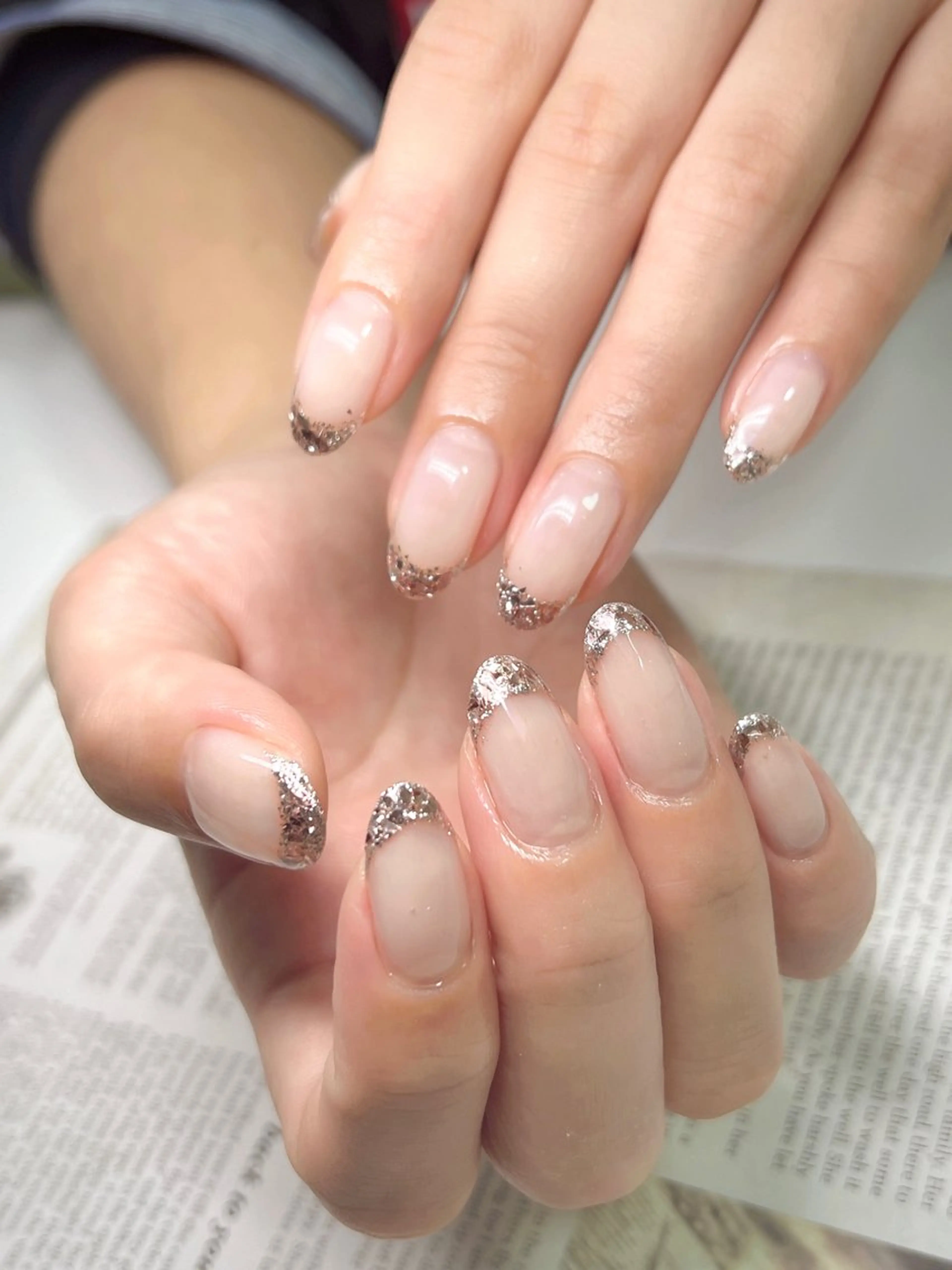 🎀ソフトジェルオフ込み　ガラスフレンチ（ベース色無し）の写真