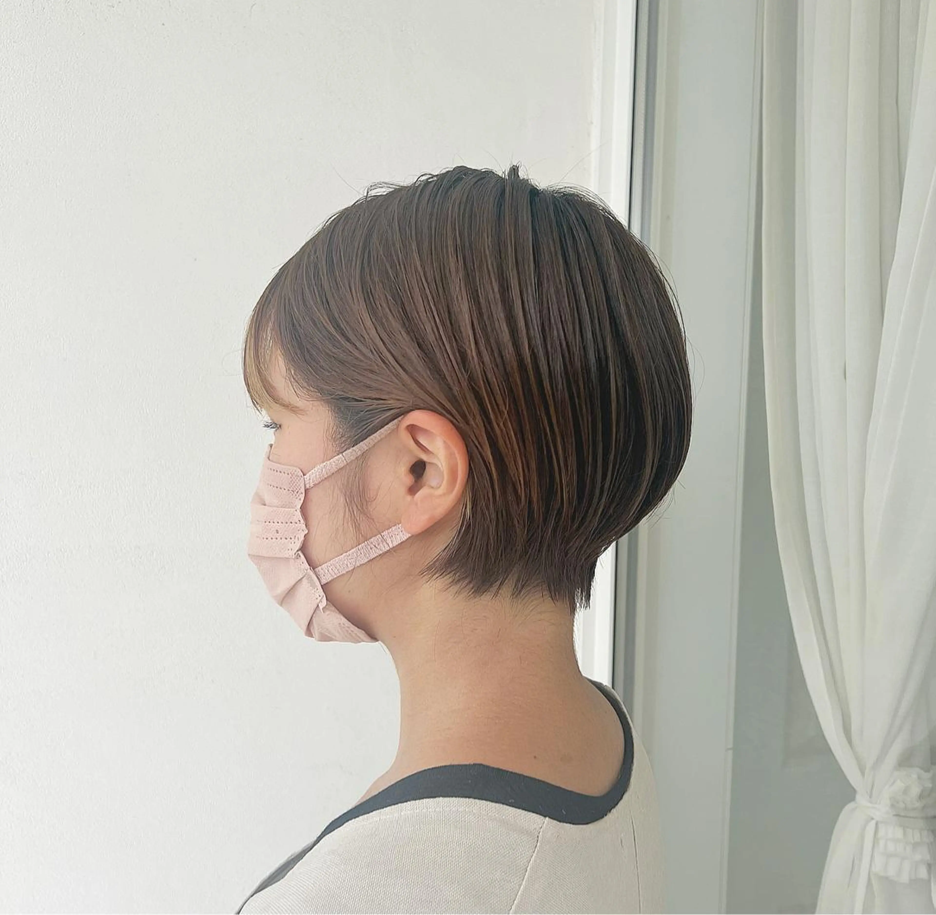 ショート ショートヘア カット 切りっぱなしボブ 👩🏼ミニボブのヘアスタイル