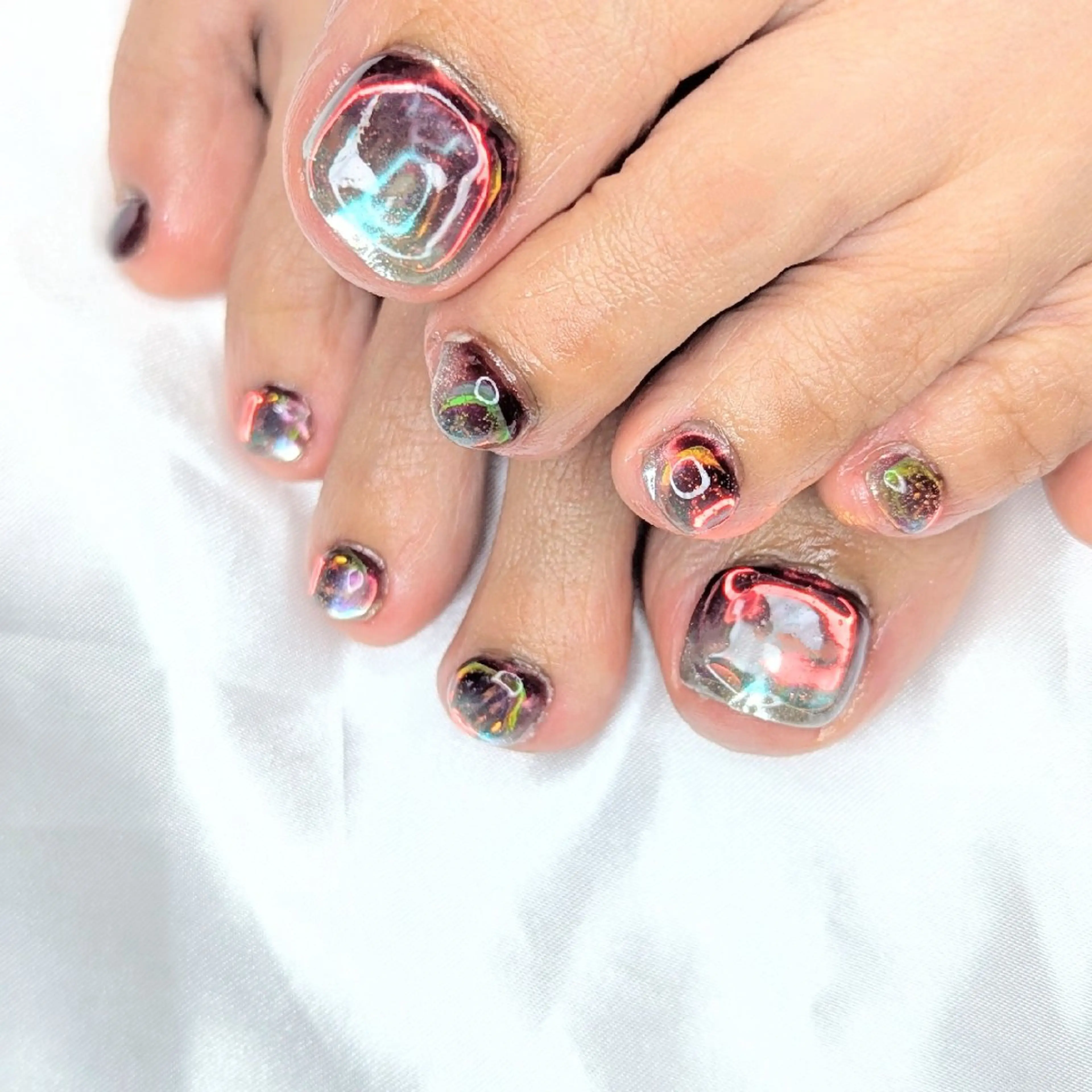 ネイル オーロラネイル ハンドネイル aycnail 　Ayakaのネイルデザイン