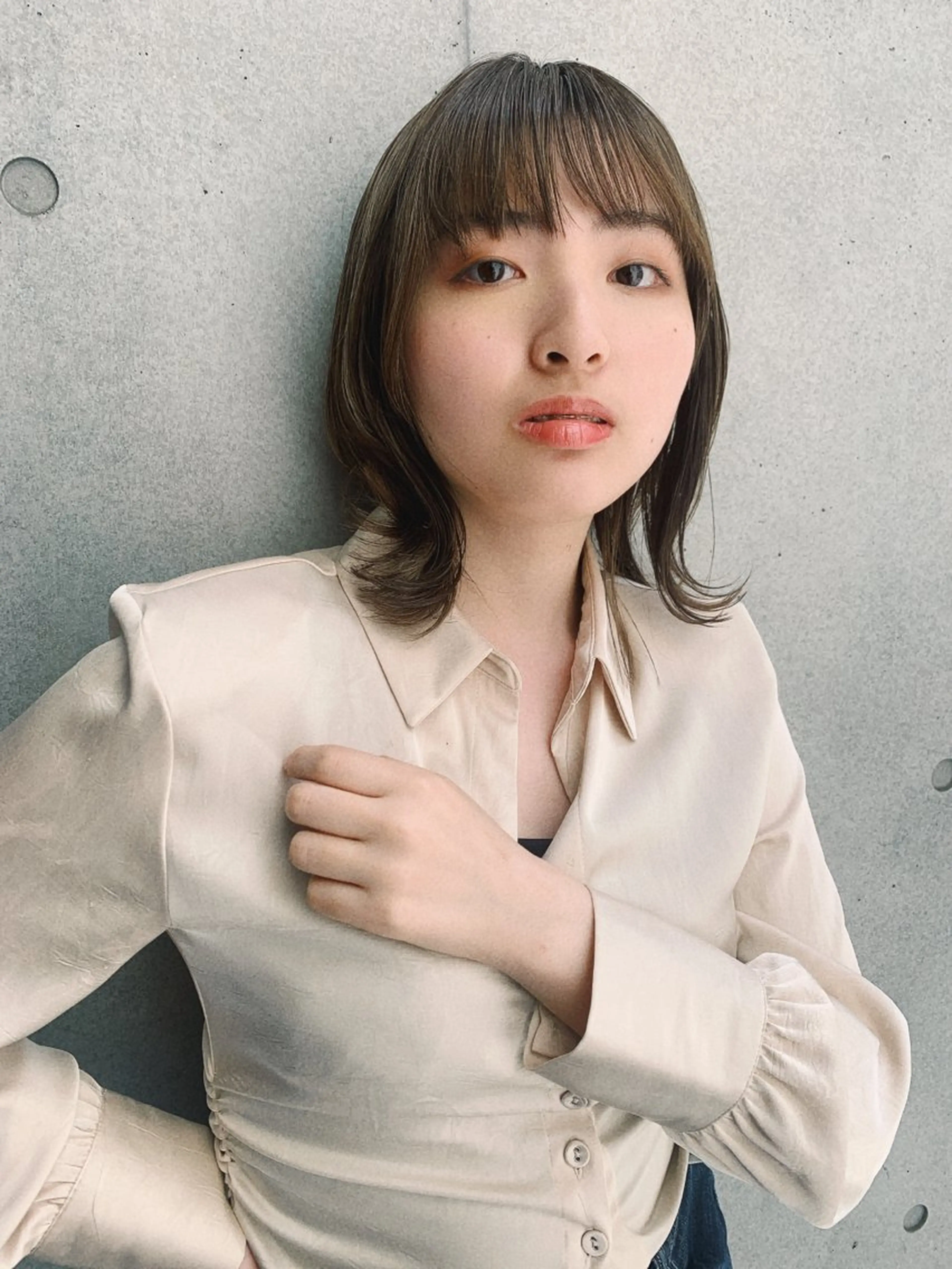 ミディアム カラー カット ヘアカラー ルーツカラー/ レイヤーカット/井川のヘアスタイル