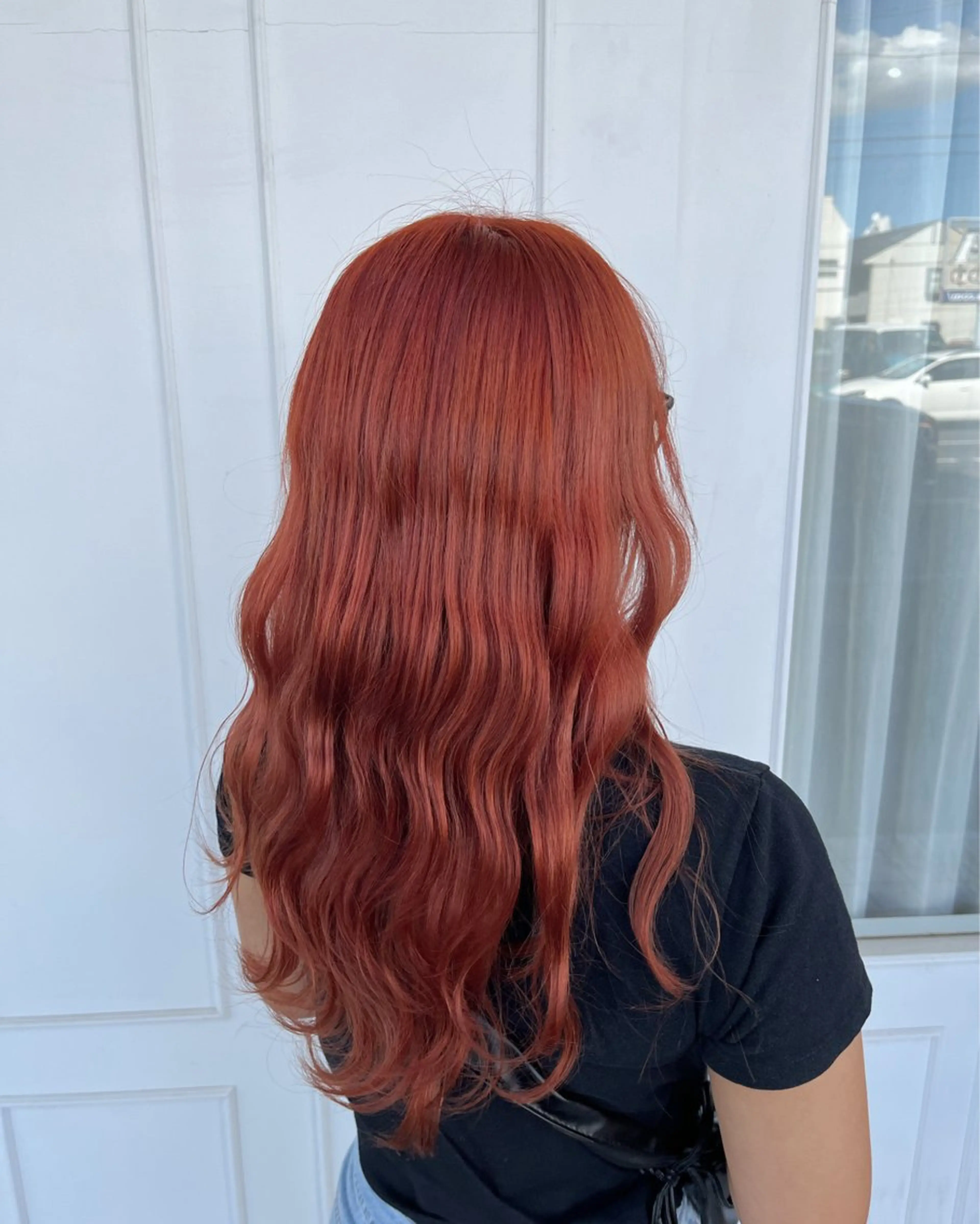 ロング カラー オレンジ ヘアカラー トリートメント RuLaN AMIのヘアスタイル