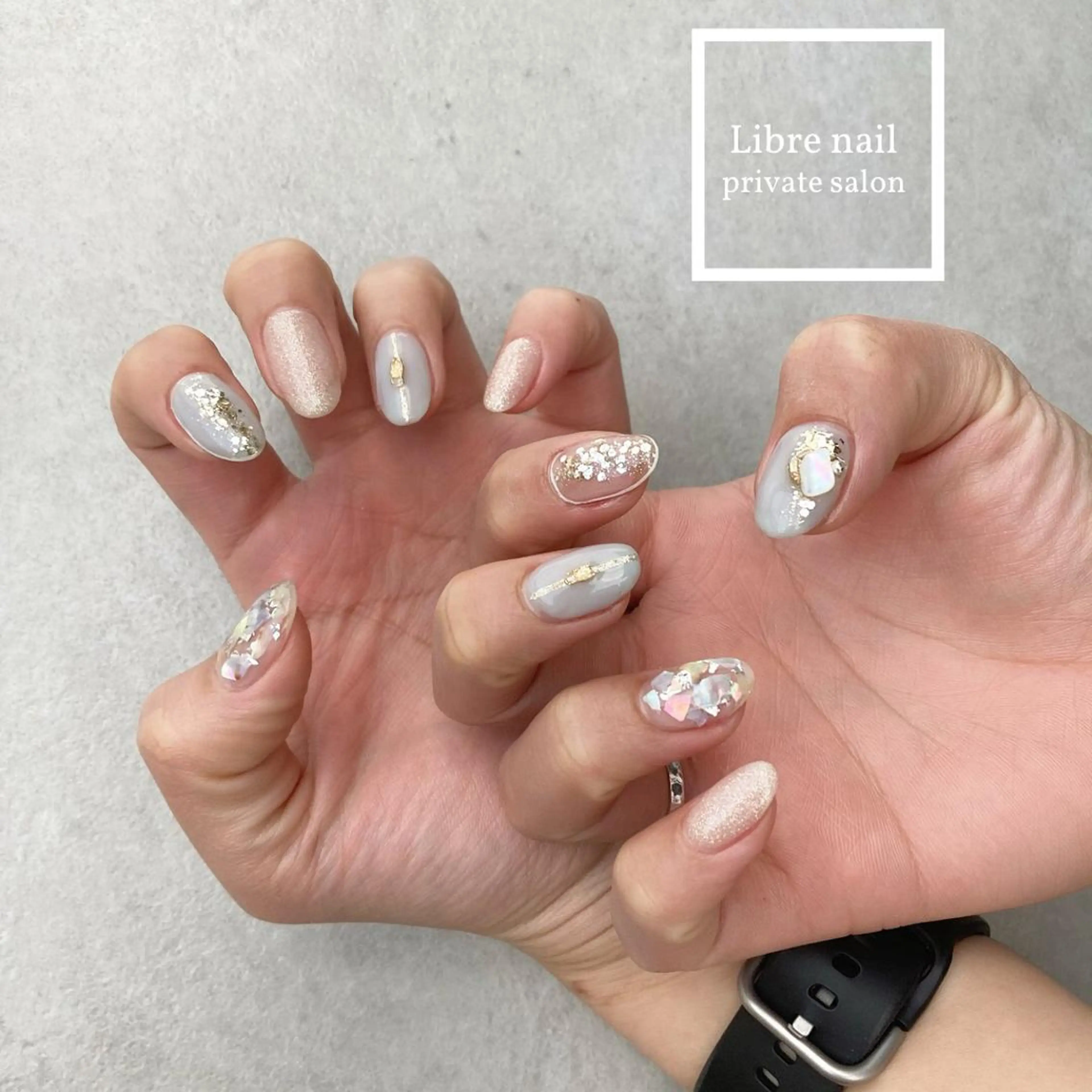 ネイル 水色 【Libre】 -ﾘﾌﾞﾚﾈｲﾙ-のネイルデザイン