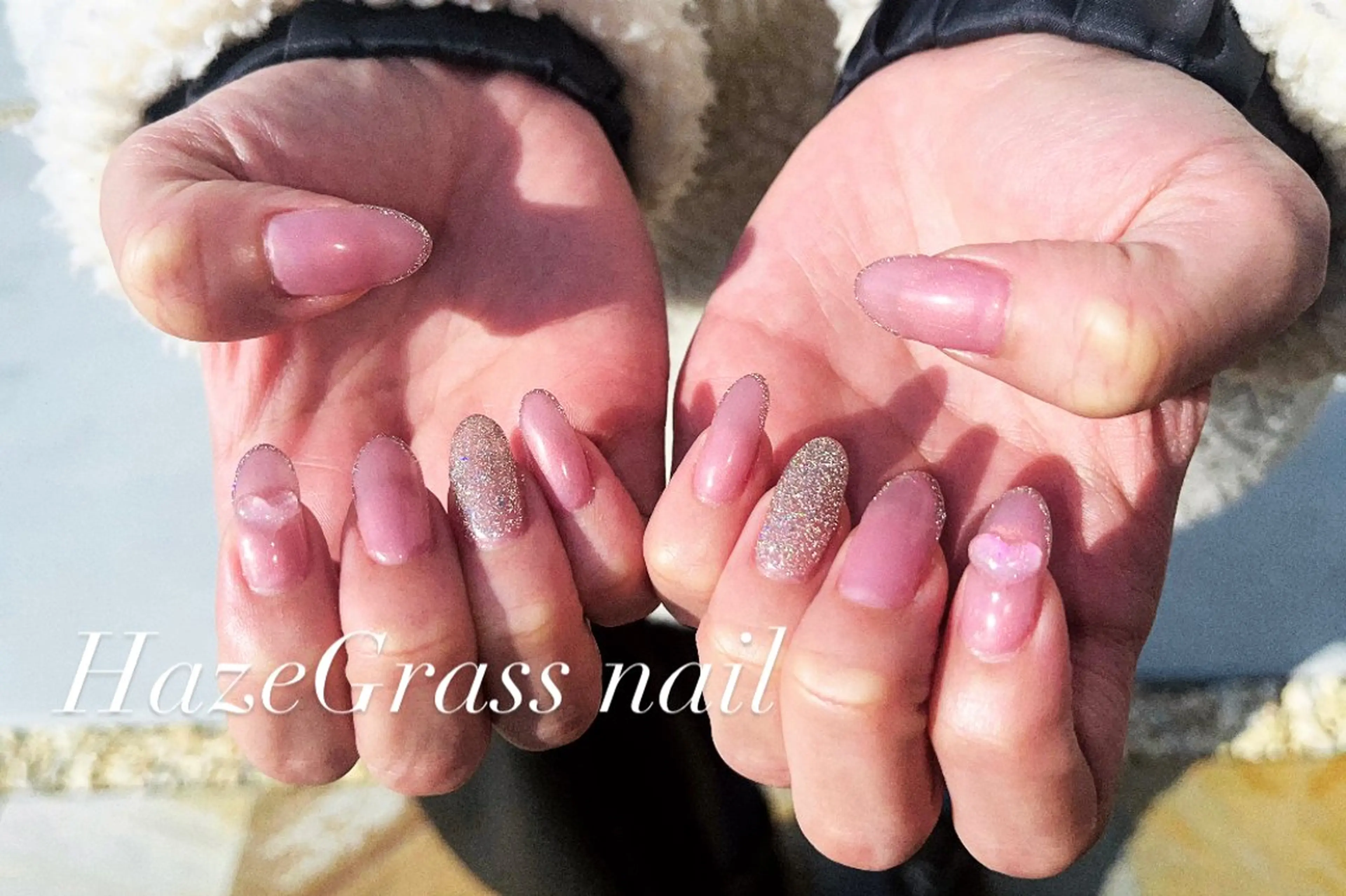 ネイル フラッシュネイル フレンチネイル HazeGrass NAILのネイルデザイン