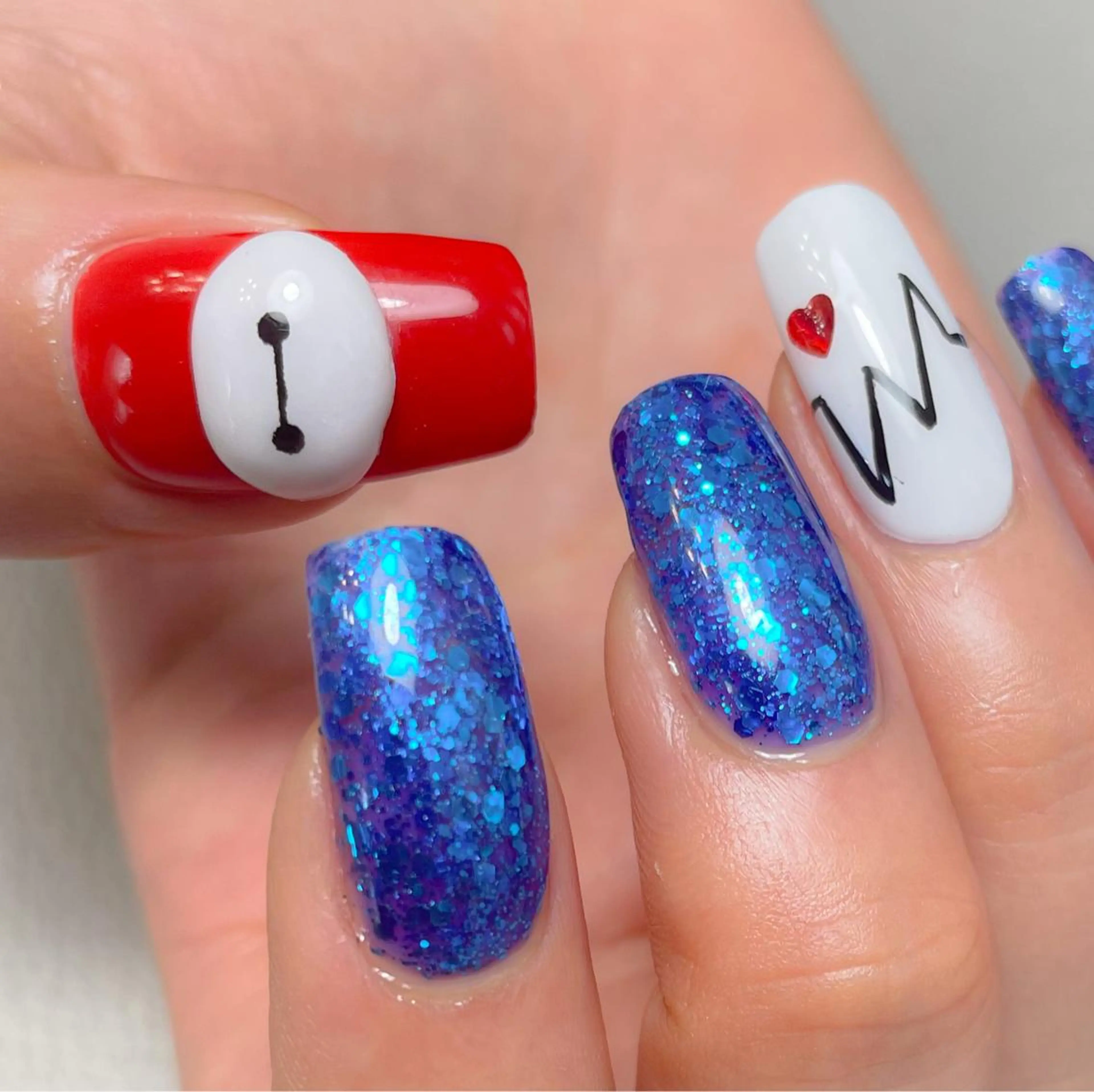 ネイル Rainbow nailsくろちゃんのネイルデザイン