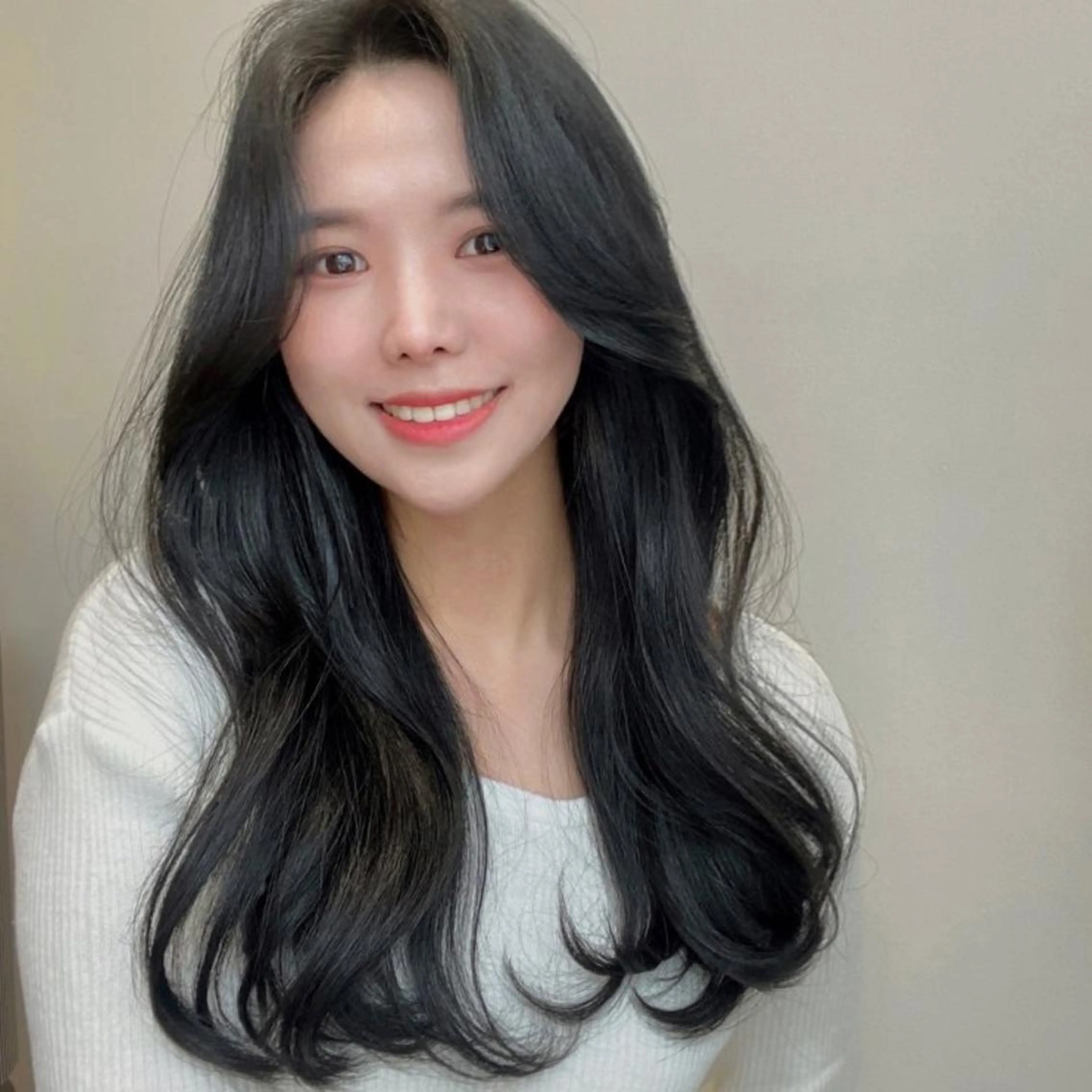 ロング 韓国風ヘア 韓国特化エクステ🟨 エクステのヘアスタイル