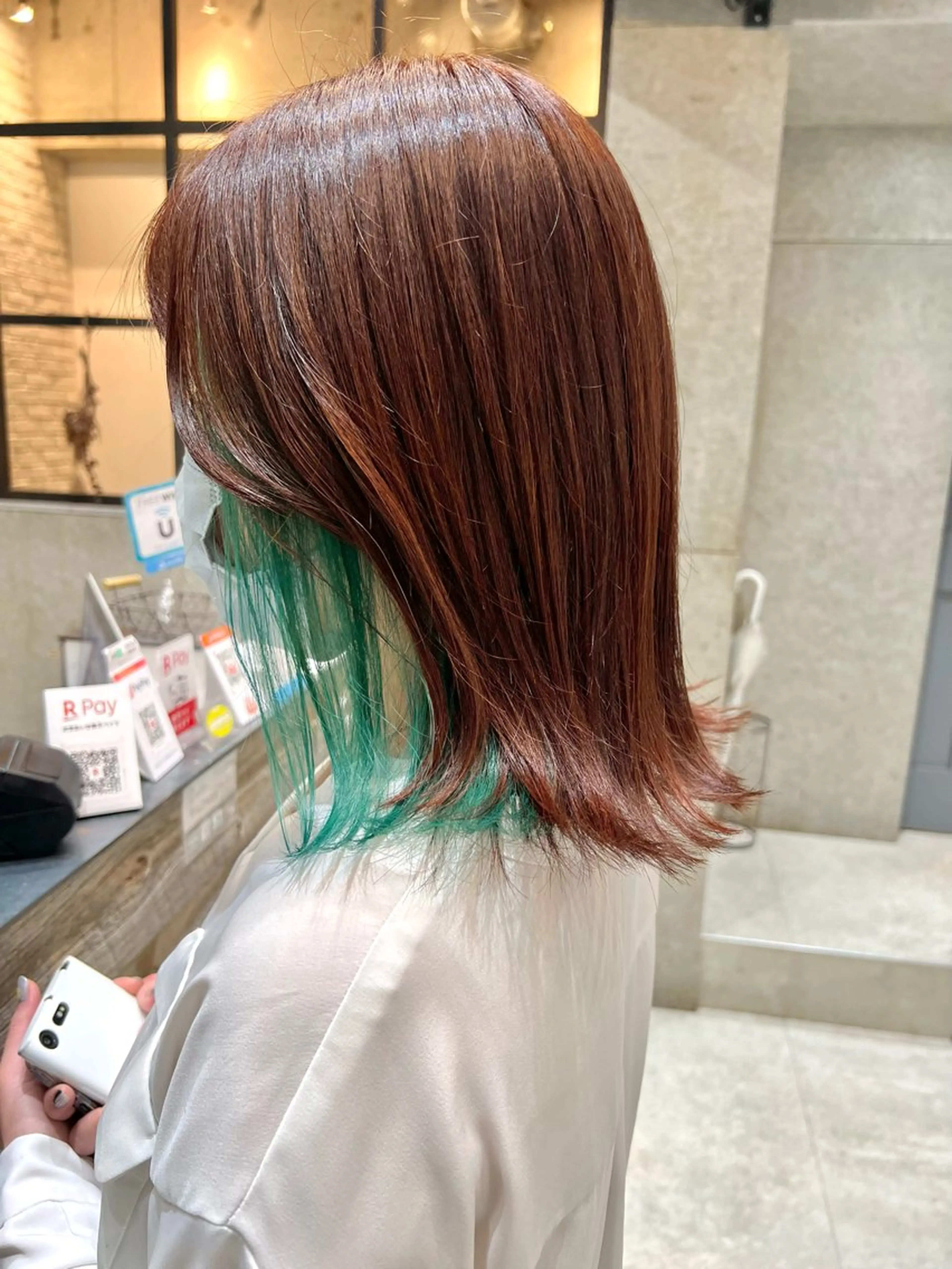ミディアム カラー ブリーチ インナーカラー カット ヘアカラー 🌿ニュアンスヘア 🌿福田沙也加のヘアスタイル
