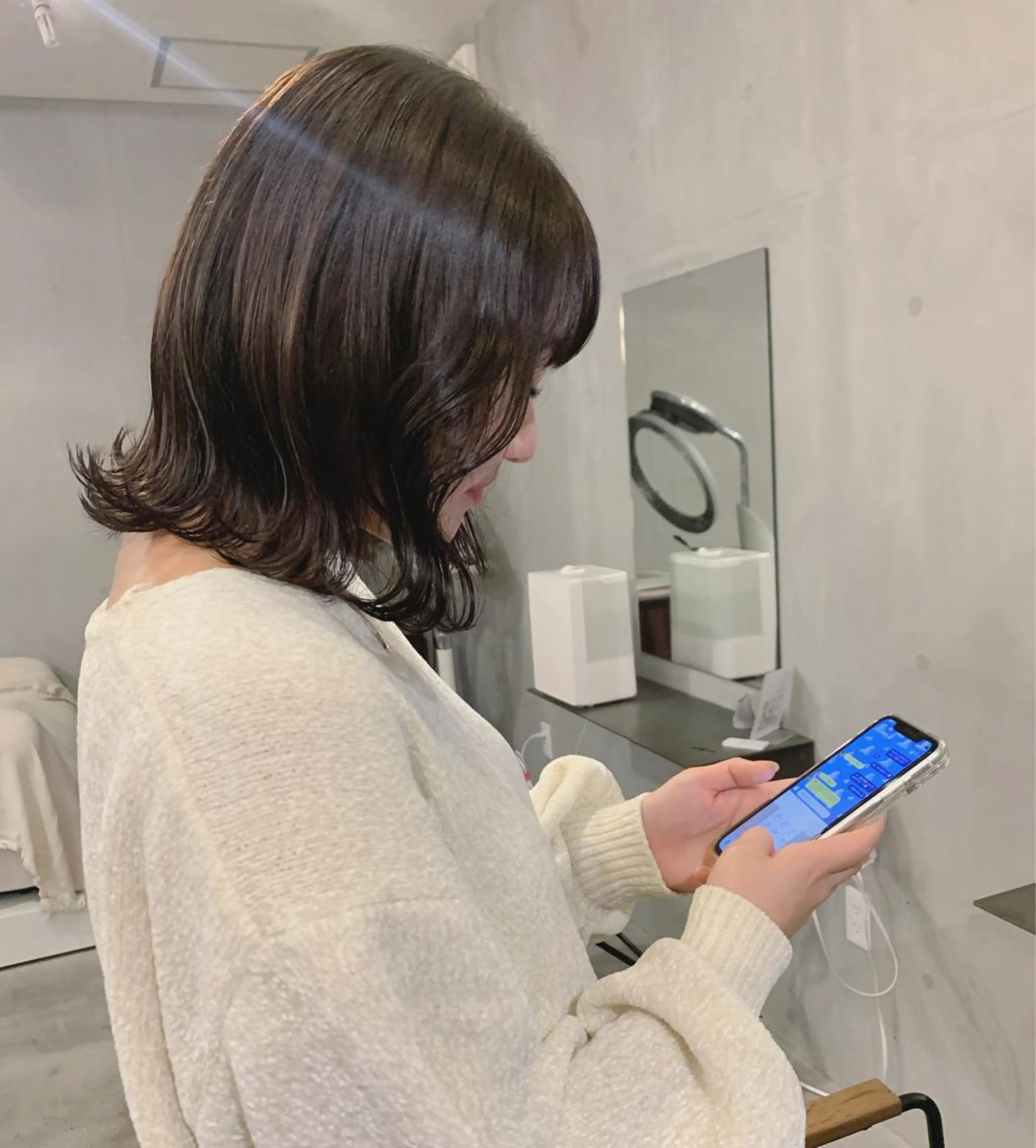 ミディアム カラー 透明感カラー mir所属・柿沼 未夢のヘアスタイル