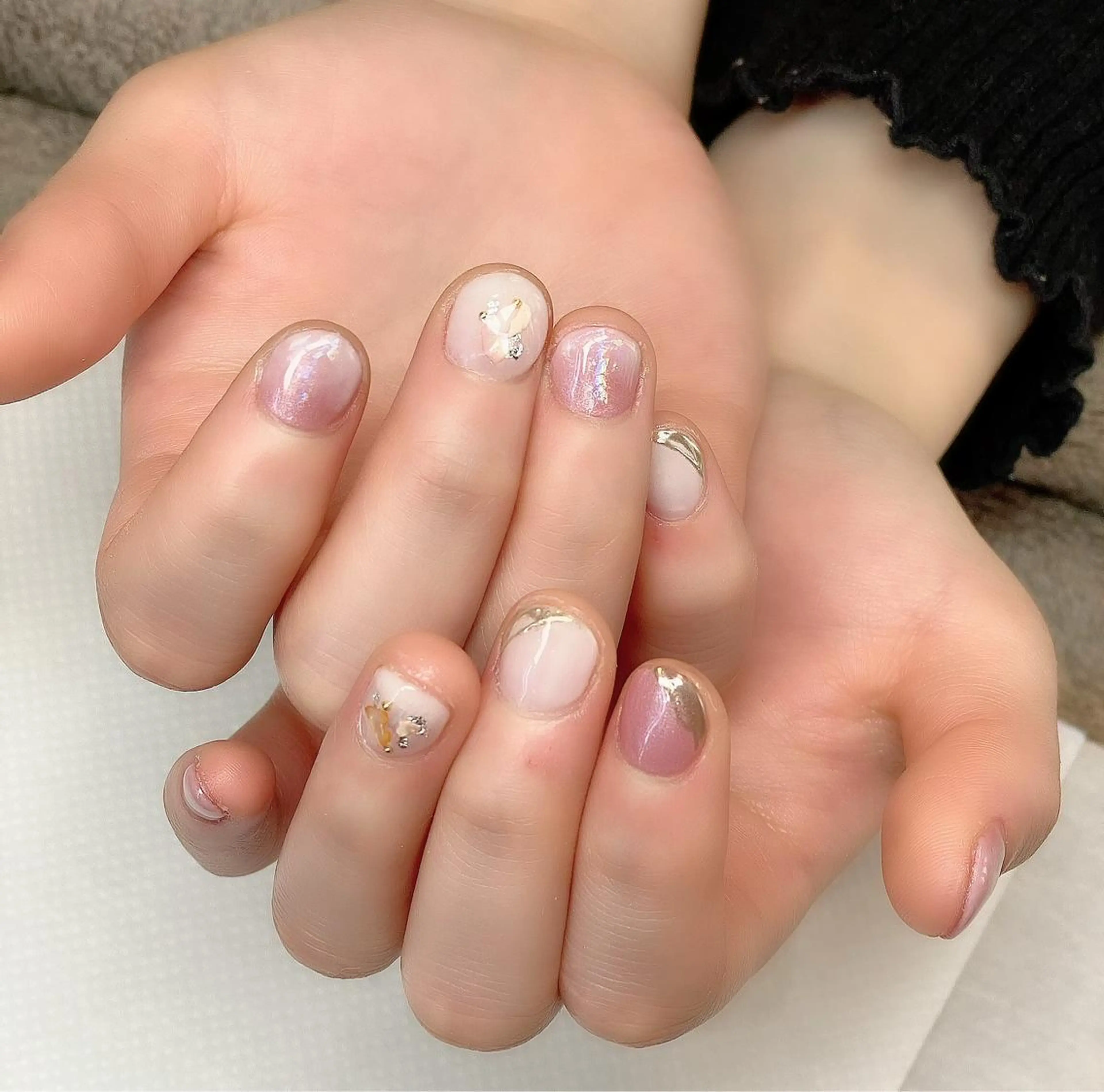 ネイル ニュアンスネイル ショートネイル nail salon ily 武蔵新城のネイルデザイン