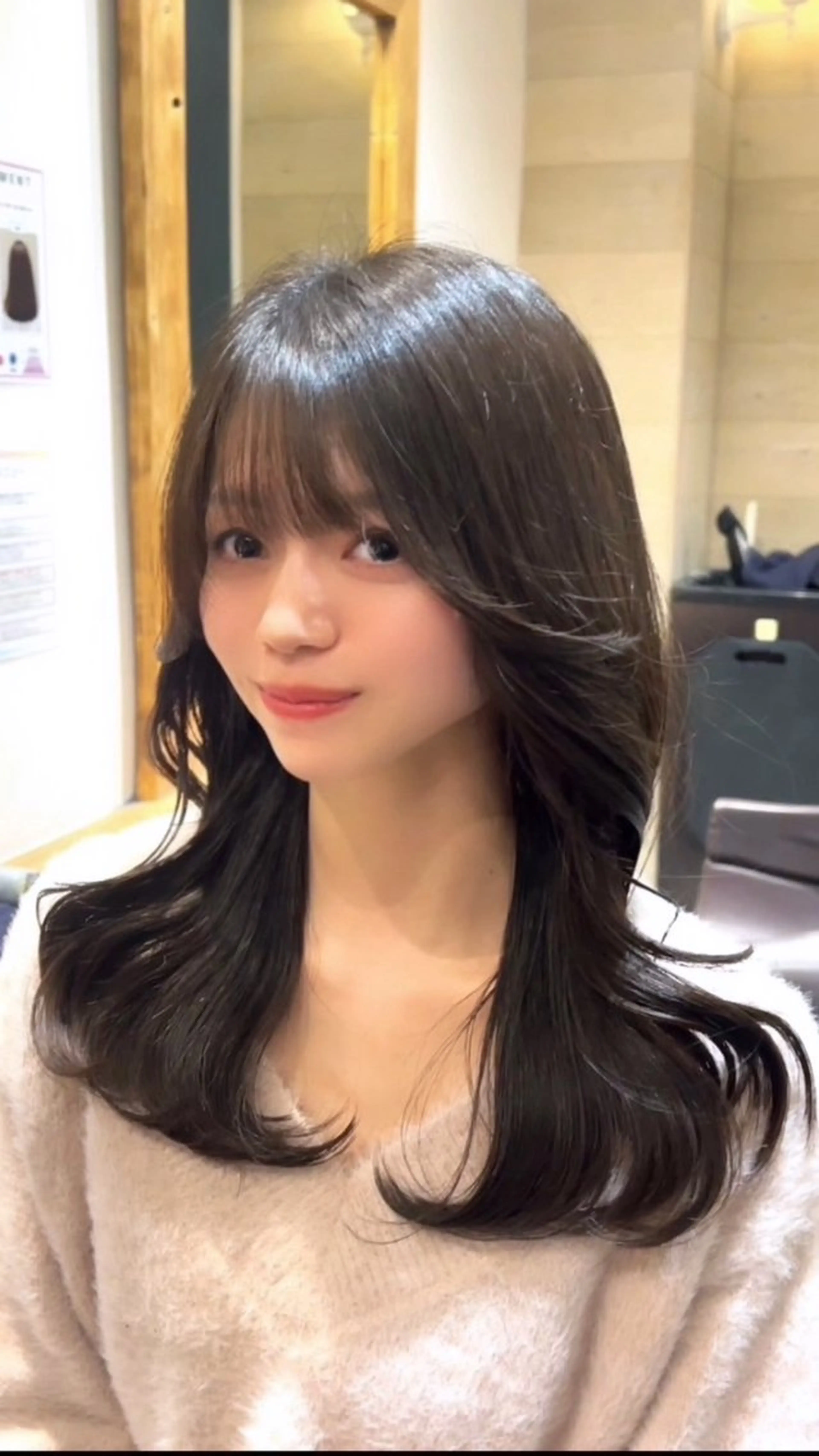 ロング カラー カット 髪質改善×韓国 レイヤー ひかるのヘアスタイル