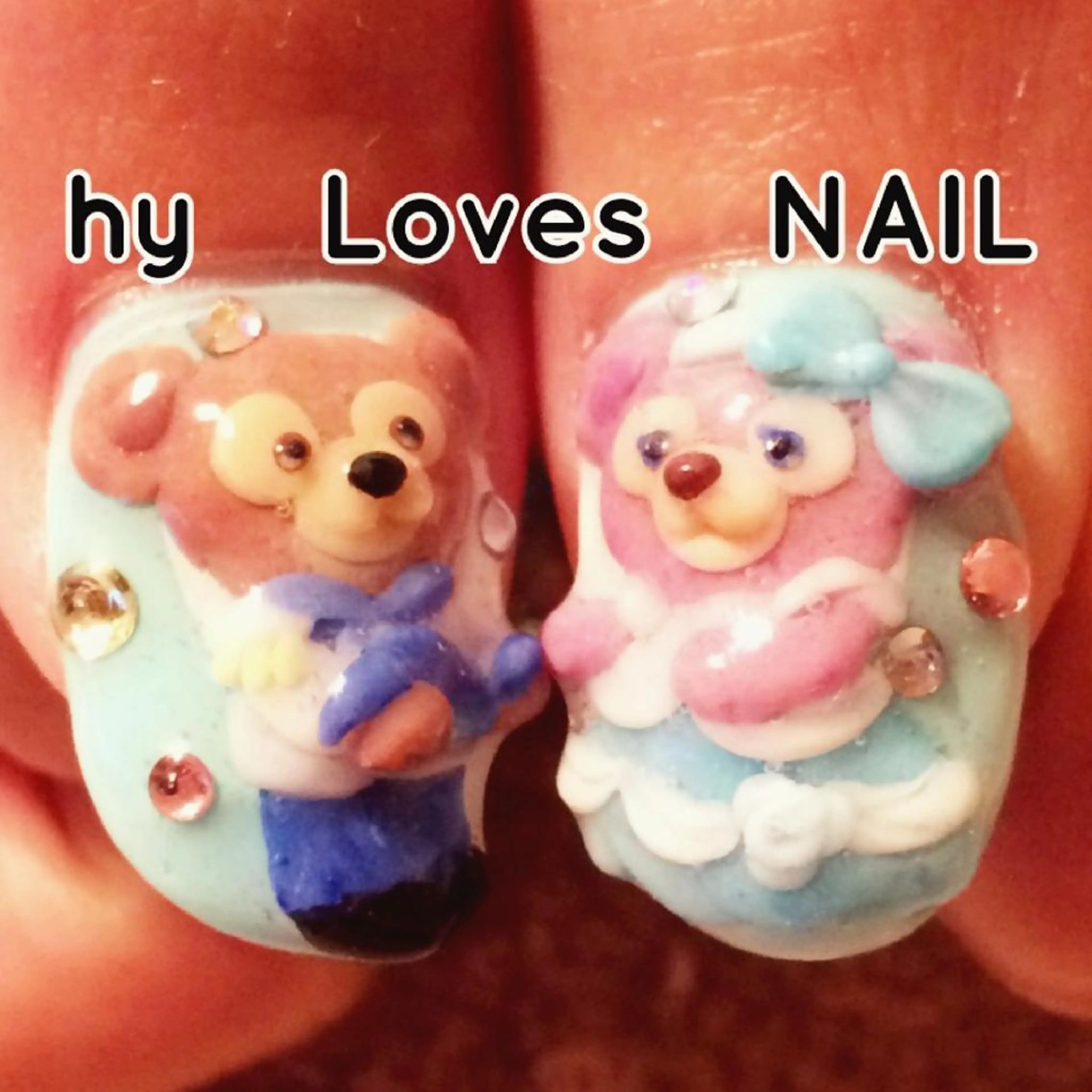 ネイル ジェルネイル ショートネイル ストーンネイル ブライダルネイル ハンドネイル よしだ ひろきのネイルデザイン