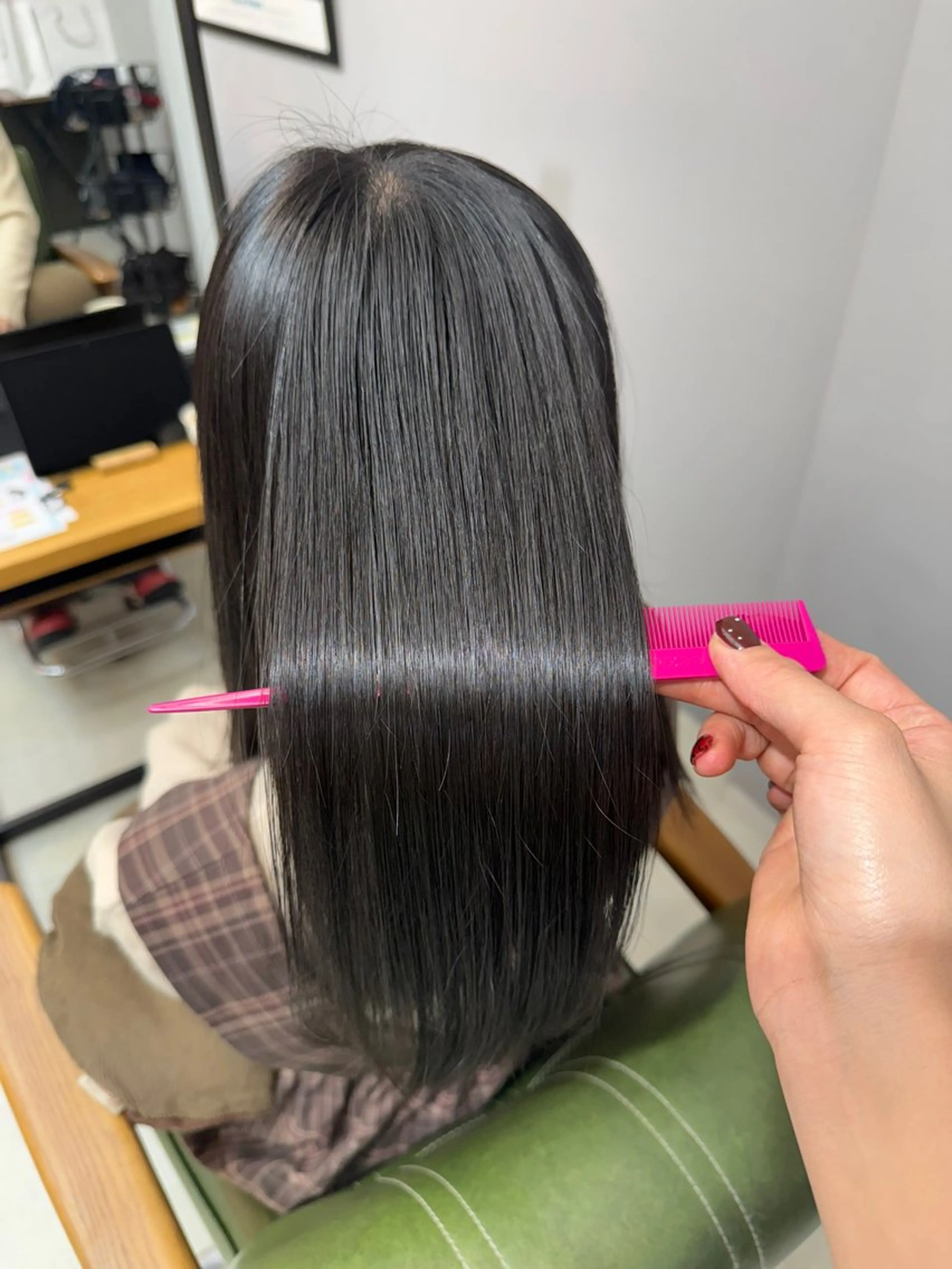 セミロング 髪質改善 カット ヘアカラー トリートメント 髪質改善/韓国風 /岡崎/松尾優依のヘアスタイル