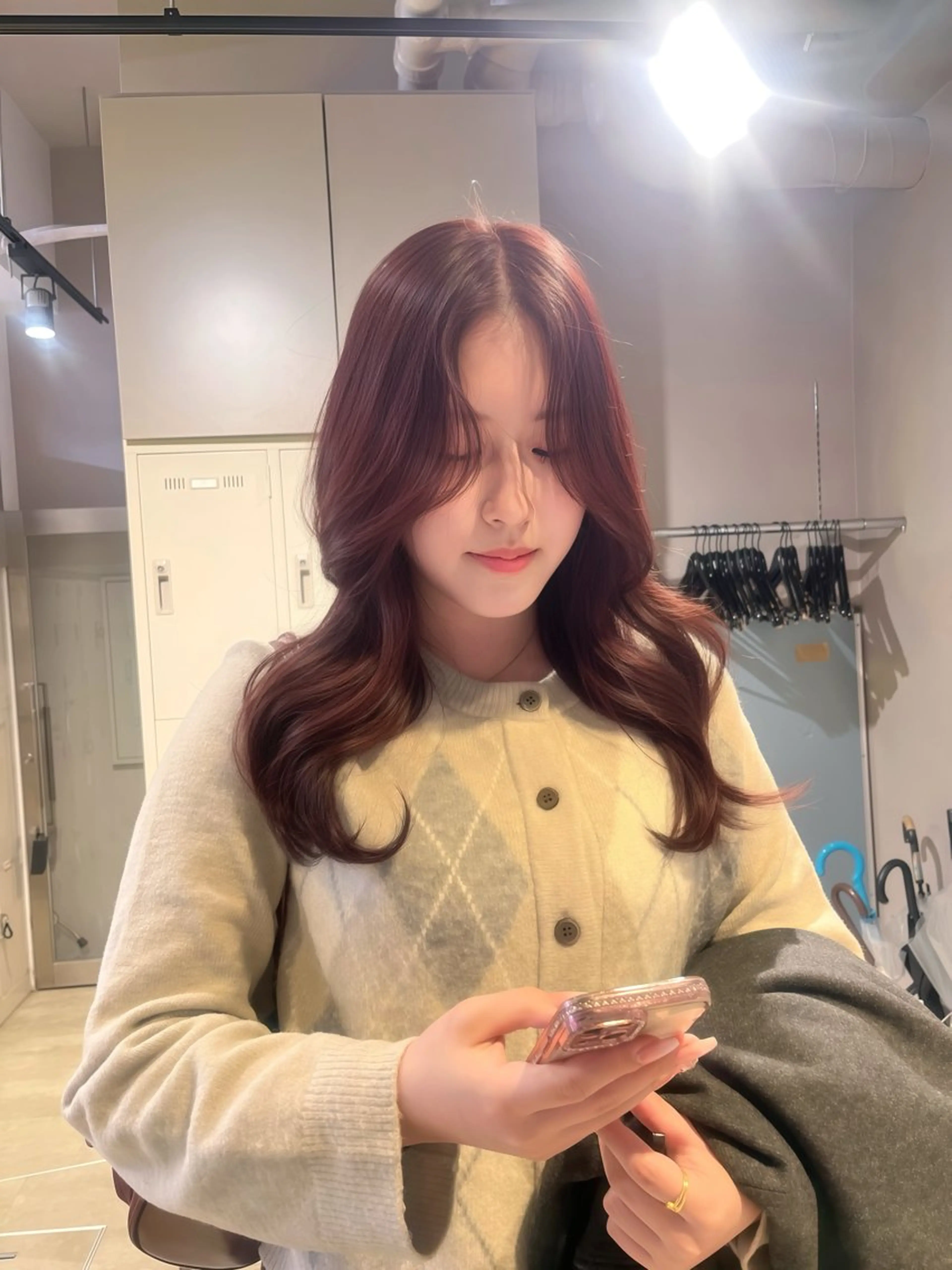 カラー ヘアカラー トリートメント 🍒レイヤーカット/ 暖色カラー🍒のヘアスタイル