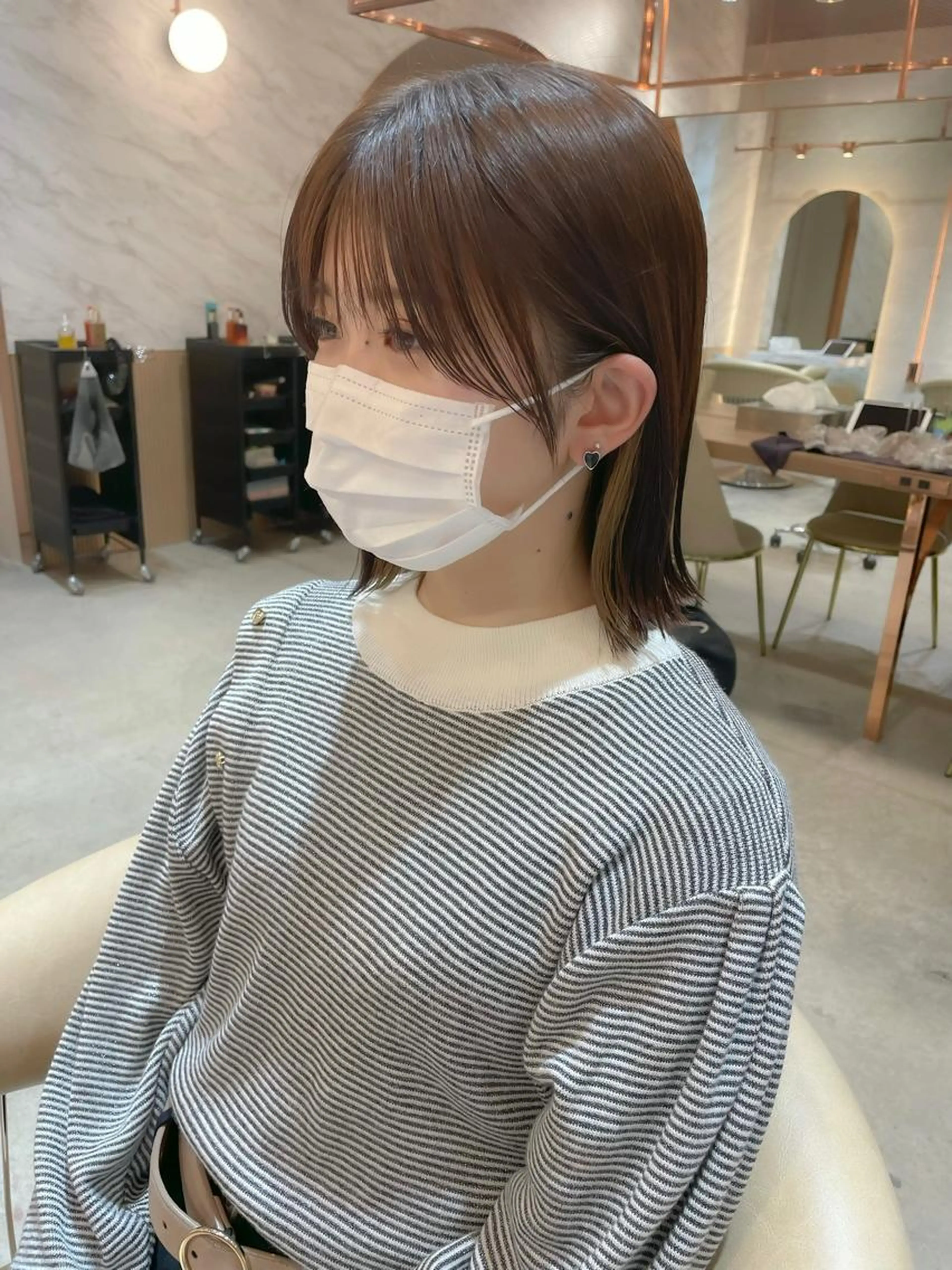 🧚‍♂️お出かけ前に🧚‍♂️前髪カット＋透明感カラー＋内部補修トリートメント✨の写真