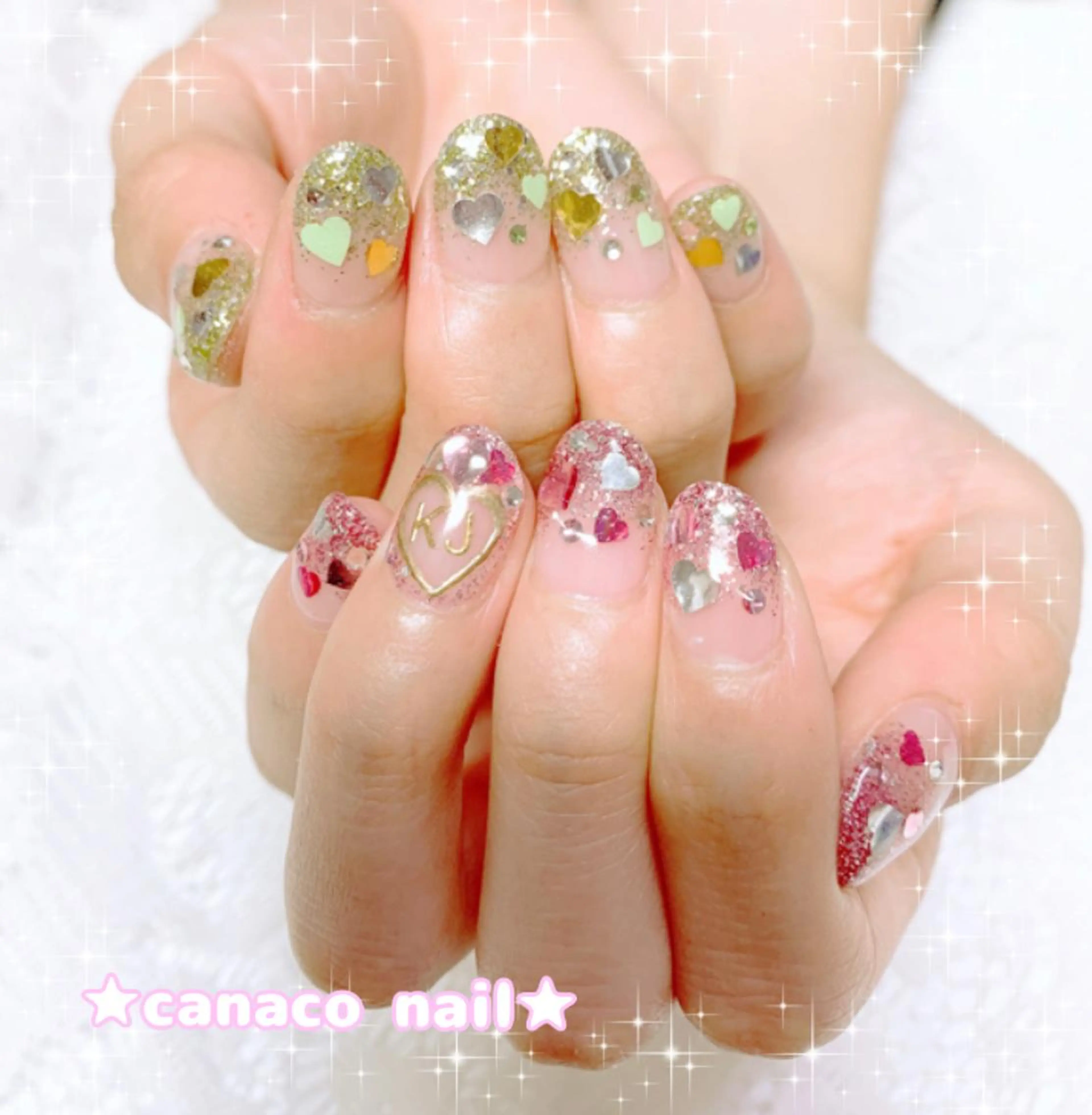 ネイル ラメ(グリッター) ハンドネイル ハンドケア Felice所属・ベテランネイル cnc  nailのネイルデザイン