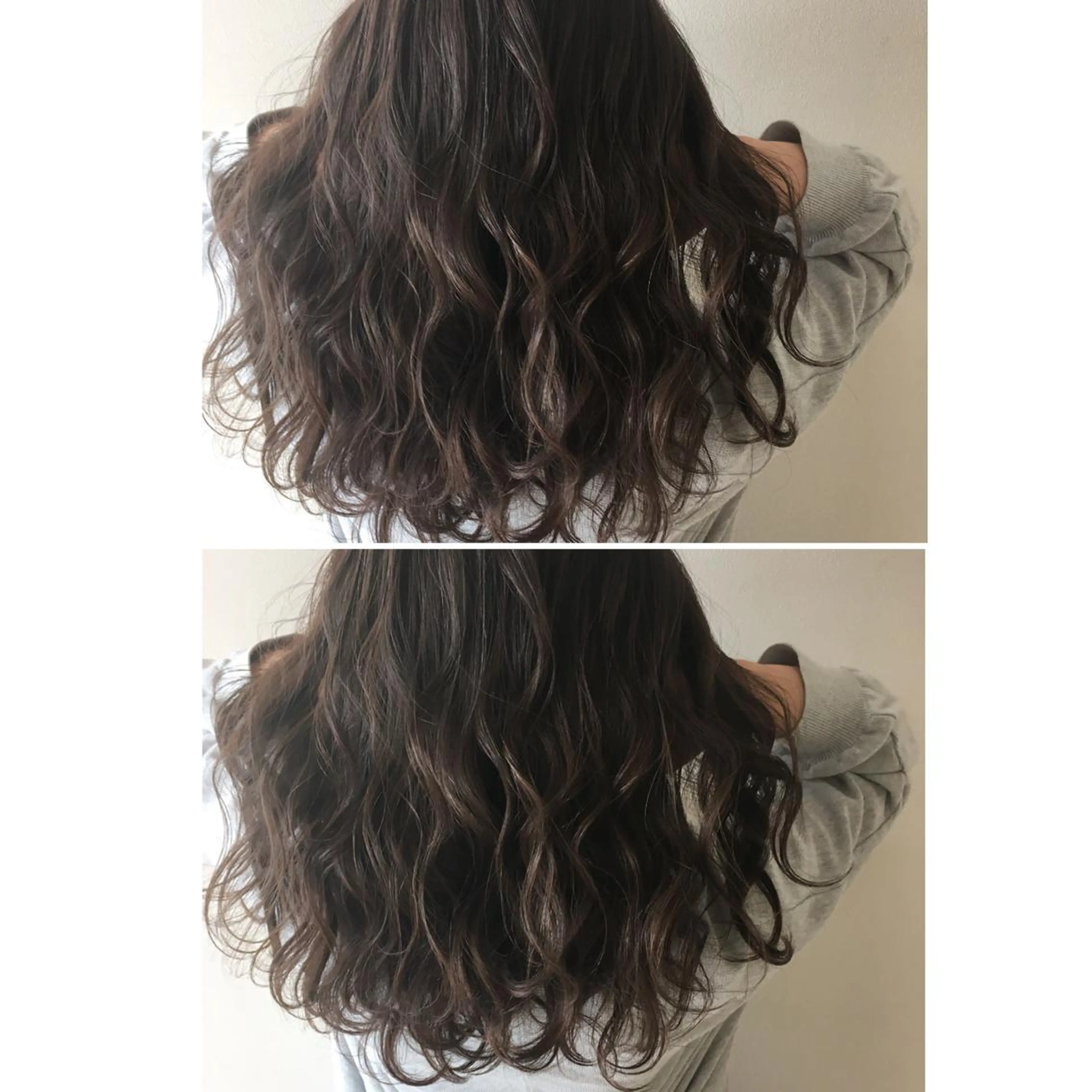 ロング カラー ヘアアレンジ グレージュ ハイライトカラー ハイライト ママ美容師 マリンさんのヘアスタイル