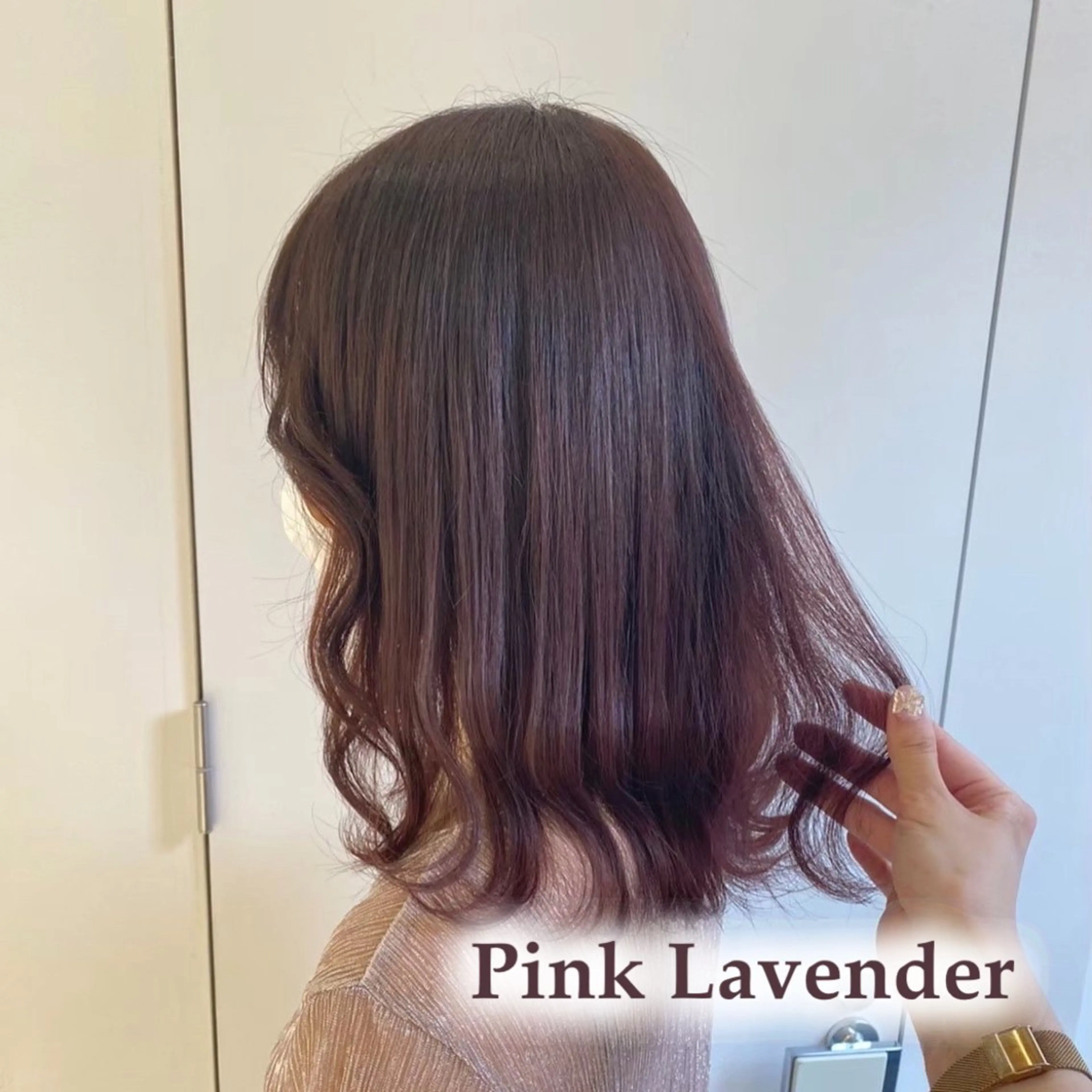 ロング カラー ラベンダーカラー ピンクカラー ピンクラベンダー ParveMix￤ 出石 菜々🥂のヘアスタイル